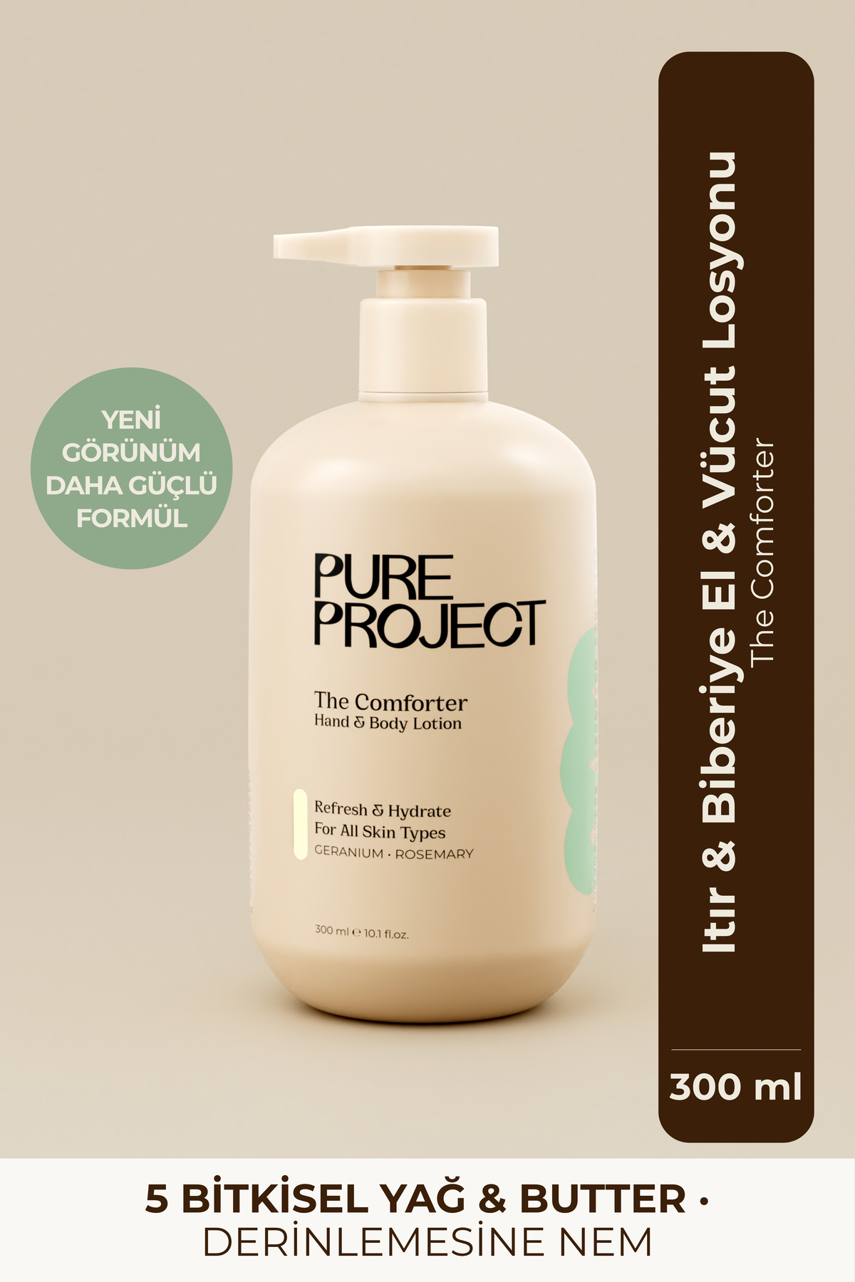 Pure Project Itır & Biberiye El & Vücut Losyonu 300 ml | Kuruluk Karşıtı & Uzun Süreli Nemlendirme — 8682835806204