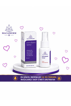 Macaiderm pH Dengeli,Genital Bölge,İntim Bakım Spreyi,koku Hassas Bölge Günlü...