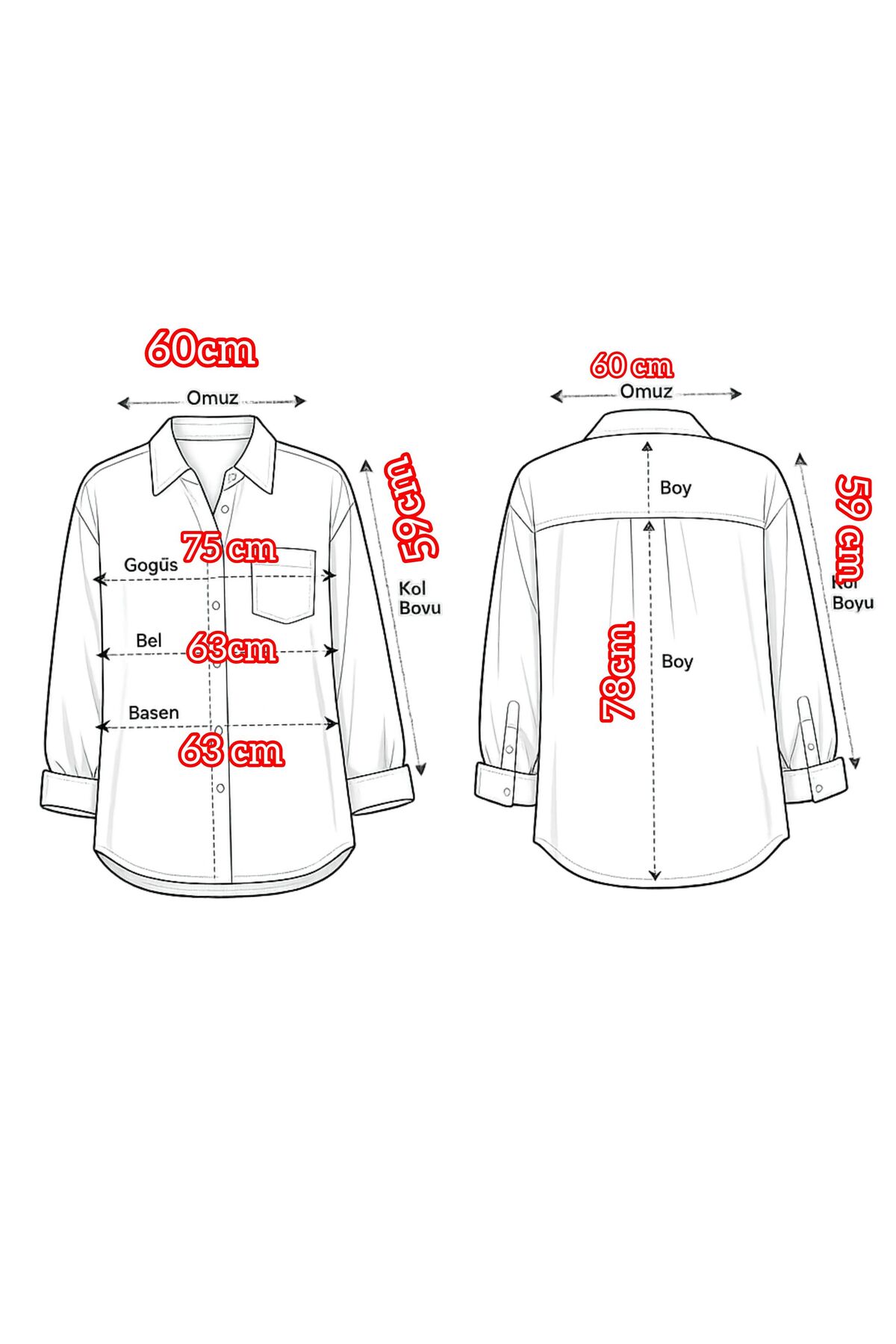 Rouge basıc Oversize Keten Dokulu %100 Pamuk Salaş Gömlek görsel 6