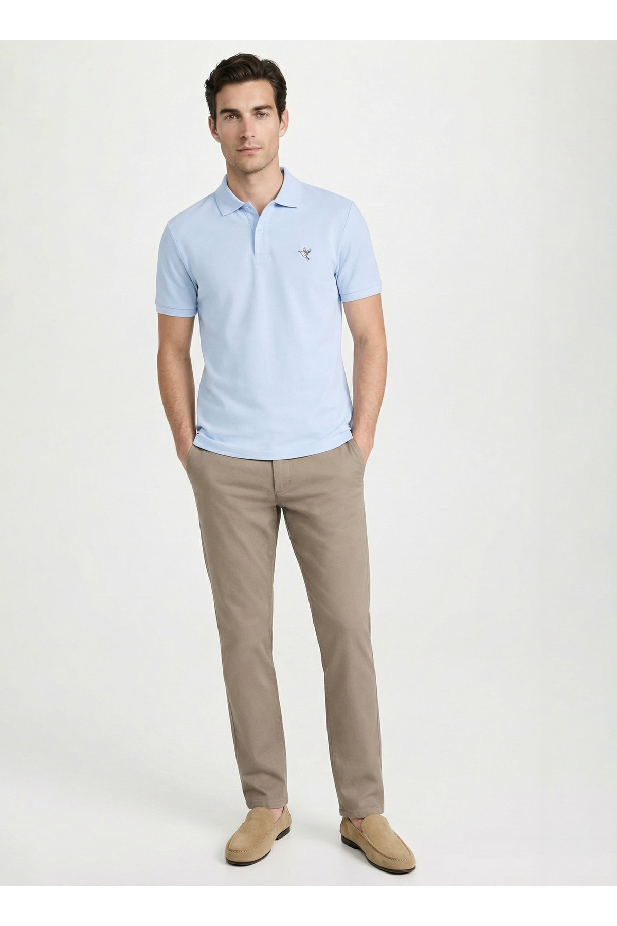 Fabrika Vizon Erkek Slim Fit Chino Pantolon F6SM-PNT 658 N — بژ 5003328251