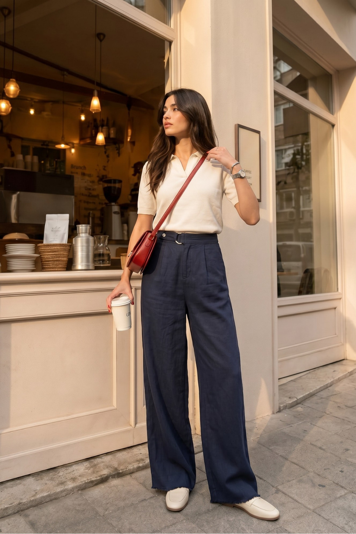 macharel jeans Çıtçıt Kapamalı Cepli Gabardin Pamuk Lacivert Pantolon görsel 5