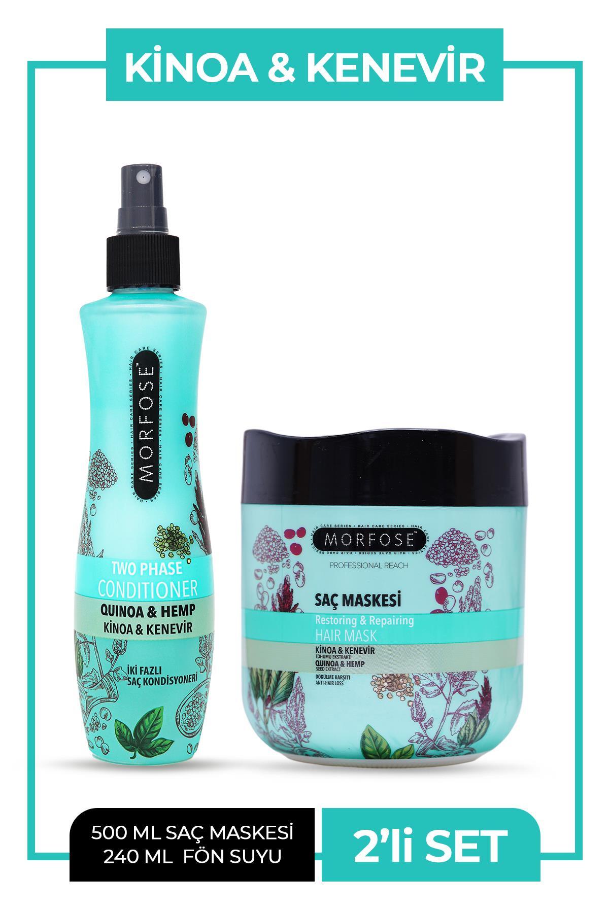 Morfose Kinoa 240 ml fön suyu+500 ml saç maskesi — MI00000534