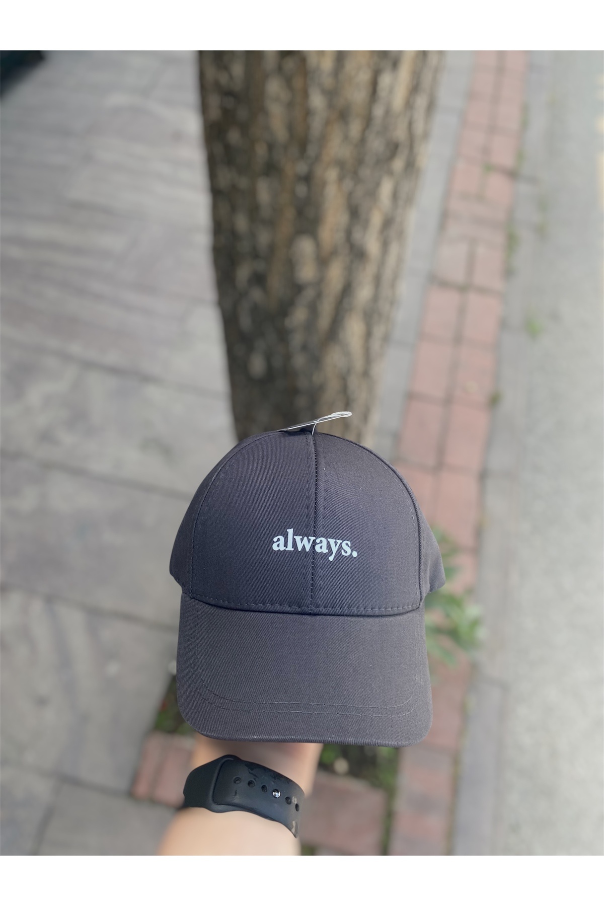 sf collection Unisex Always Yazı Baskılı Spor Şapka, Ayarlanabilir Pamuklu Cap Günlük Kombin Şapkası görsel 3
