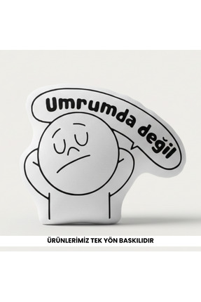Kuki Concept Umrumda Değil - 45x37 cm tek yön dijital baskı dekoratif boncuk ...