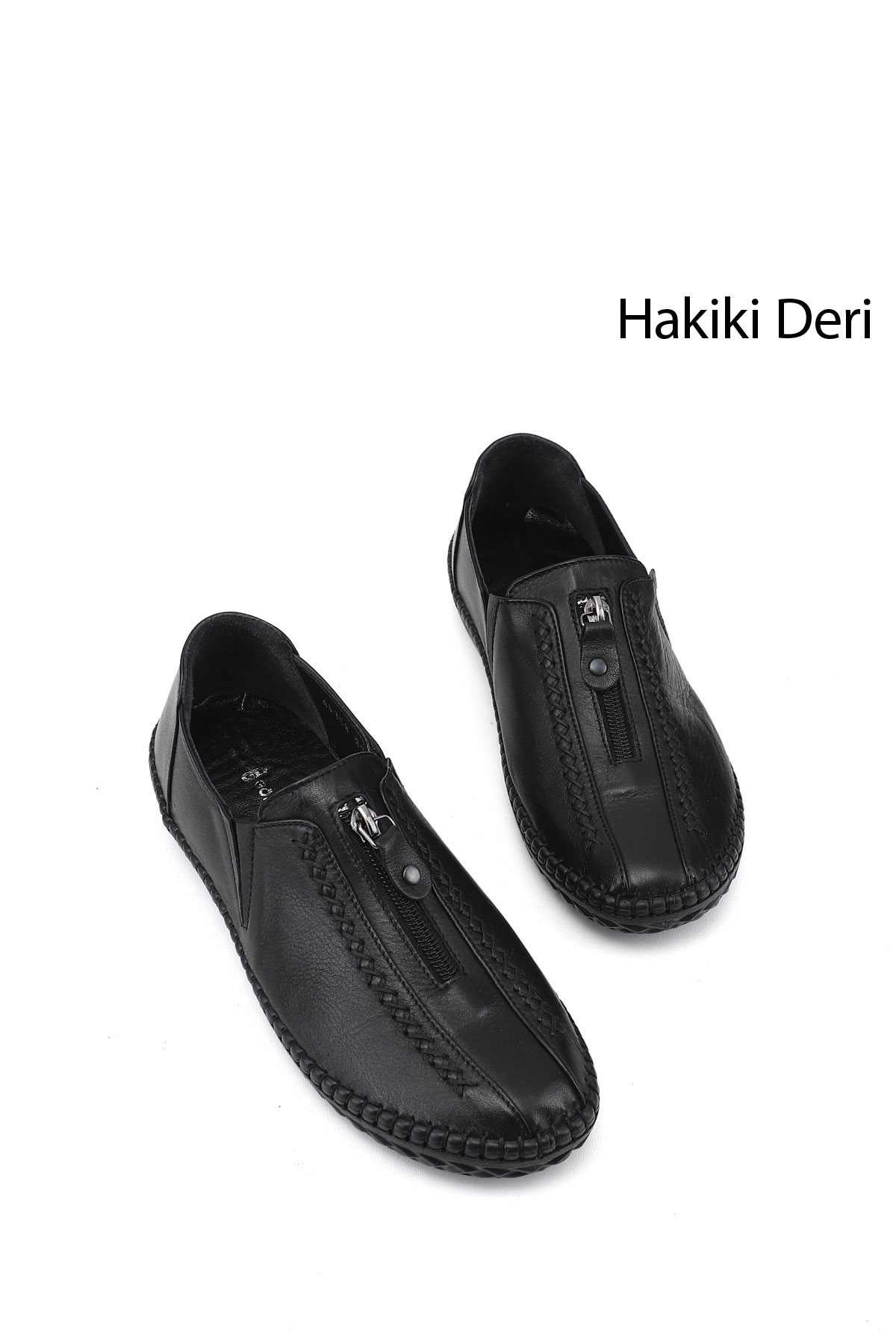 Women's Black Genuine Leather Comfort Shoes