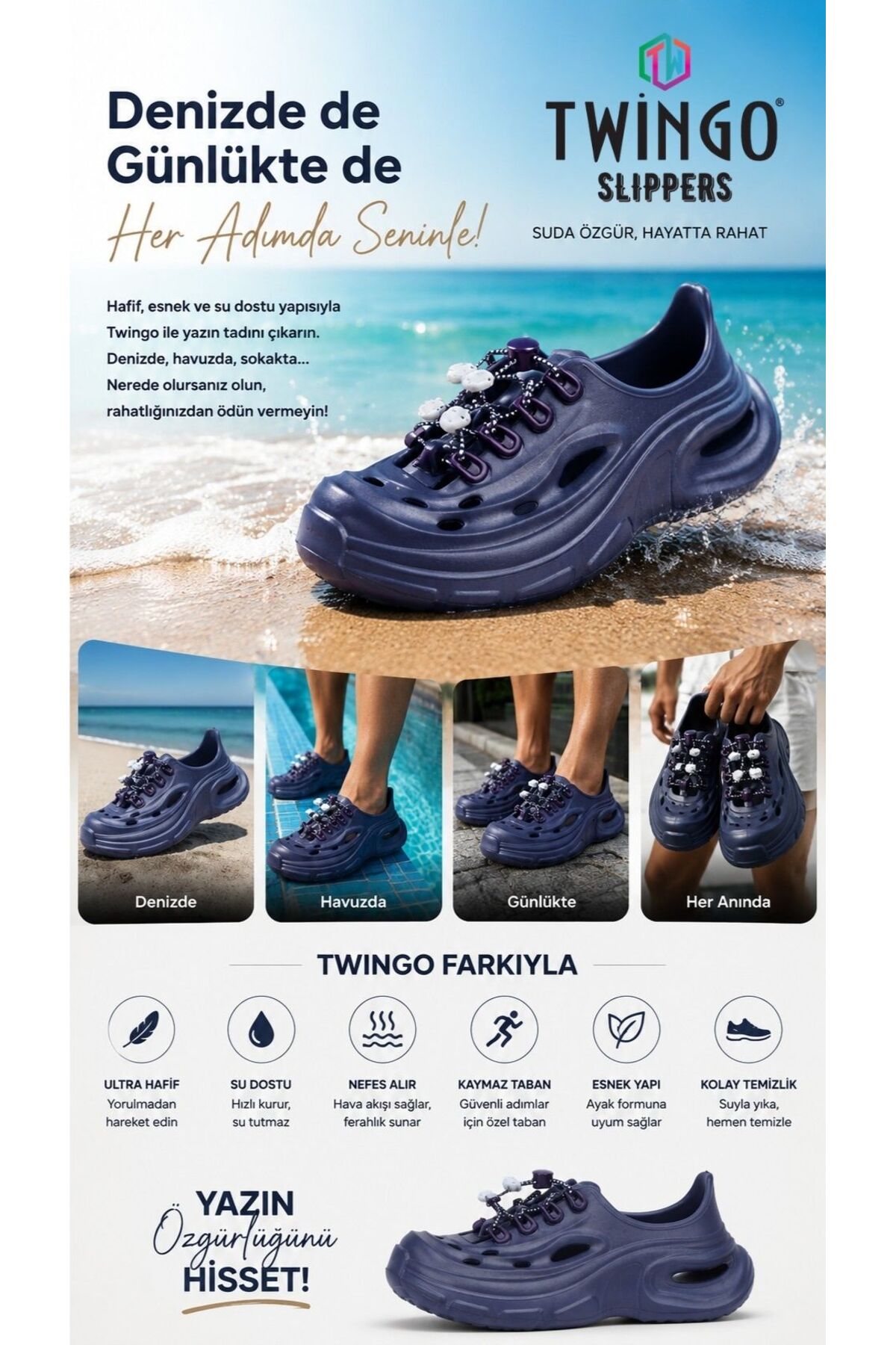 Twingo Eva Hafif Günlük Deniz & Spor Ayakkabısı (Unisex)