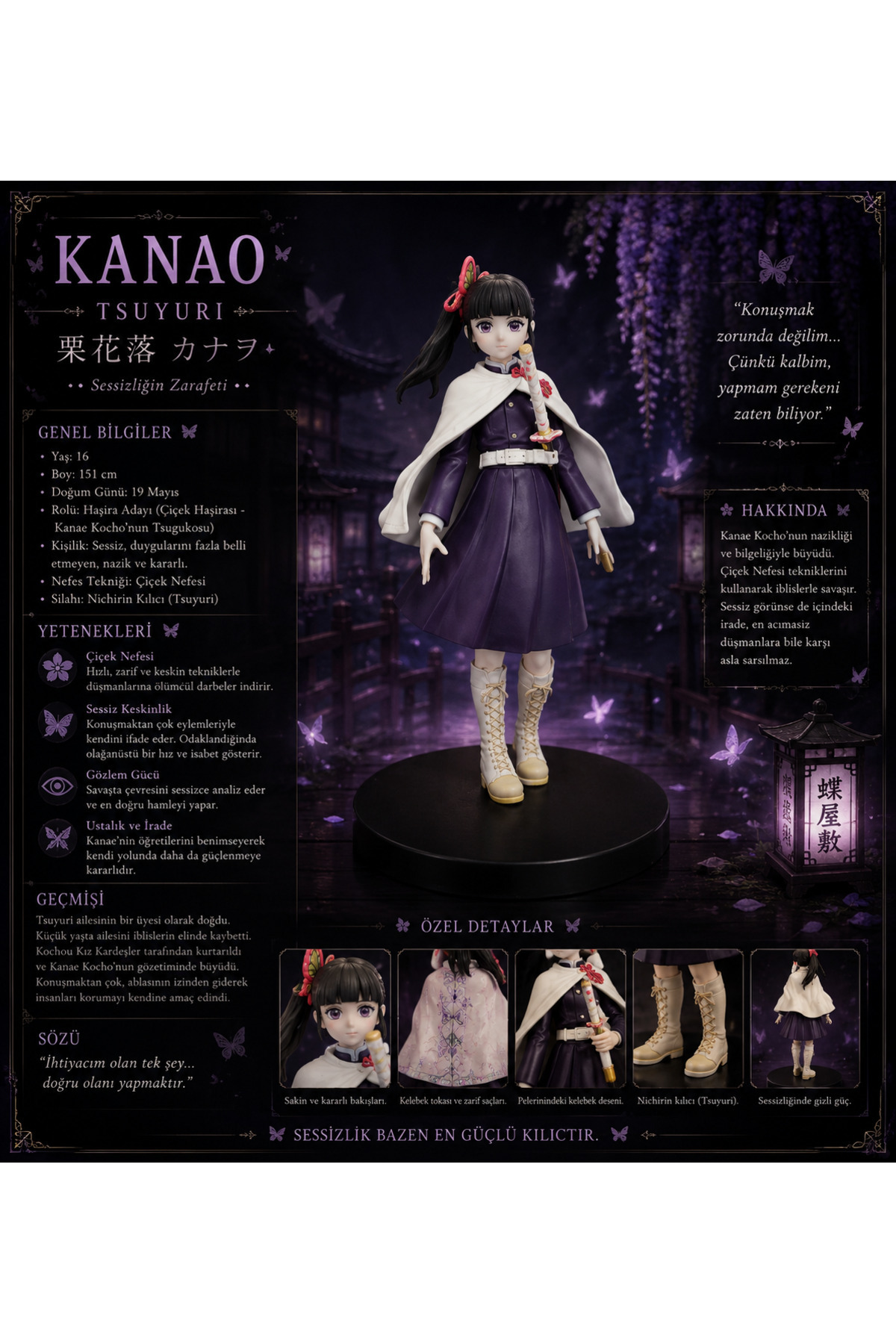 Zigver Anime 16cm Iblis Avcısı Figürü Kanao Tsuyuri Figürleri