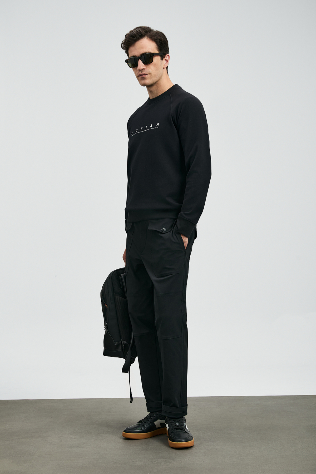 Lufian Cooper Erkek Sweatshirt Siyah görsel 2
