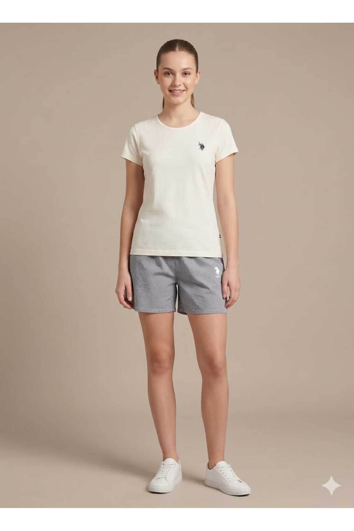 U.S. Polo Assn. U.S. Polo Assn. Women's 207 Ekru Shorts Set