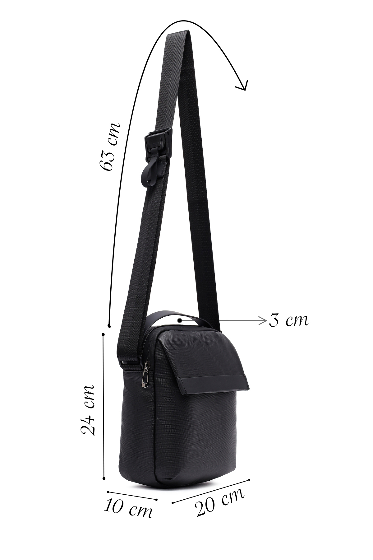 Derimod D-Pack Erkek Siyah Çapraz Çanta 25SBD30296F görsel 2
