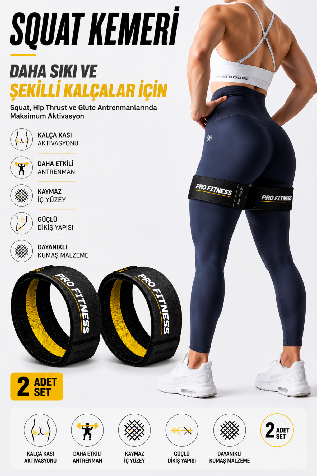 2 x Squat Belt Restriction Band Upper Arm and Leg Strength Training Hip Exercises Band