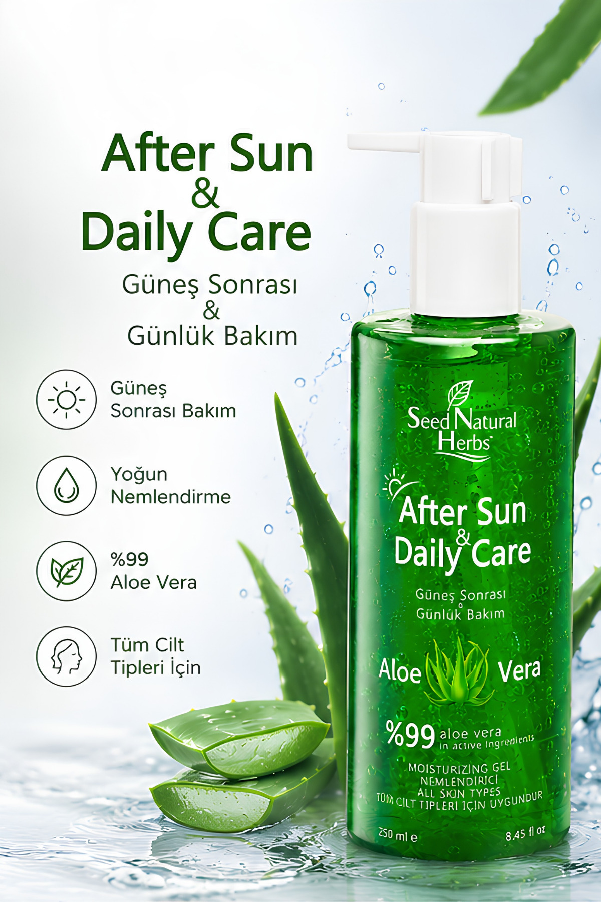 Aloe Vera Nemlendirici Dinlendirici Jel 250 Ml — 8681137004370 — تصویر 2 از 6
