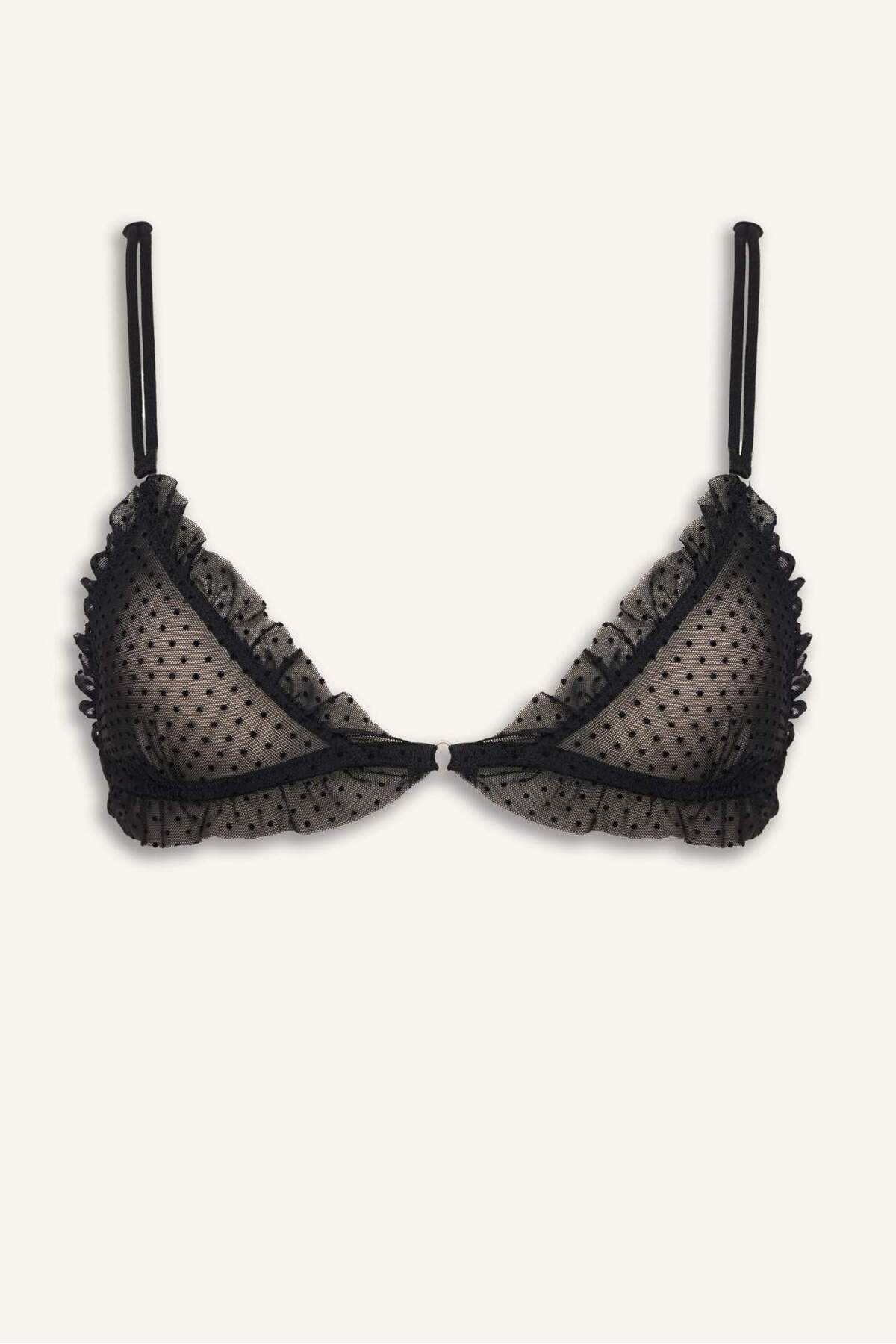 DeFacto Tül Kapsız Pedsiz Balensiz Siyah Bralet H5239AX26SP görsel 6