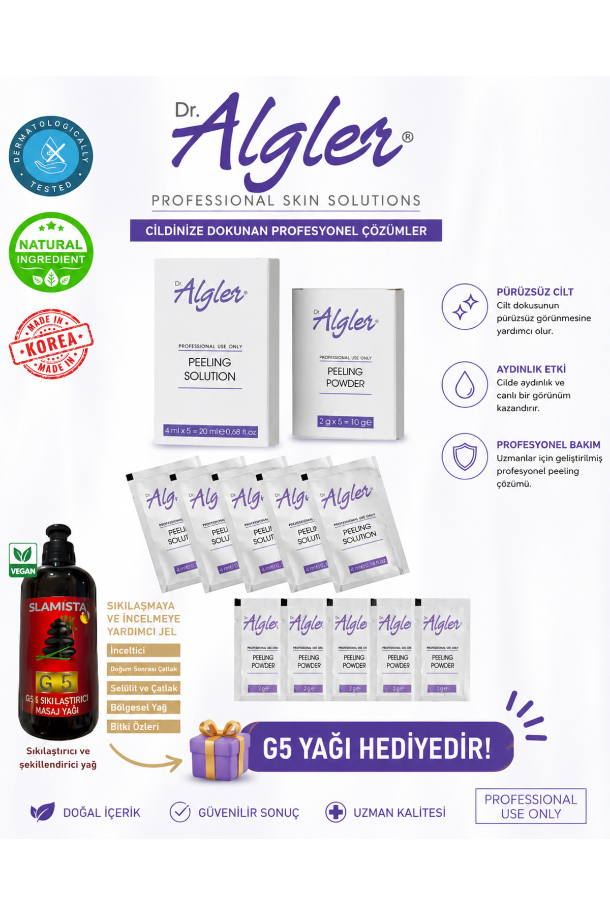 Dr algler yosun peelıng - g5 masaj yağı hedıyelı 250 ml — 055 — تصویر 2 از 5