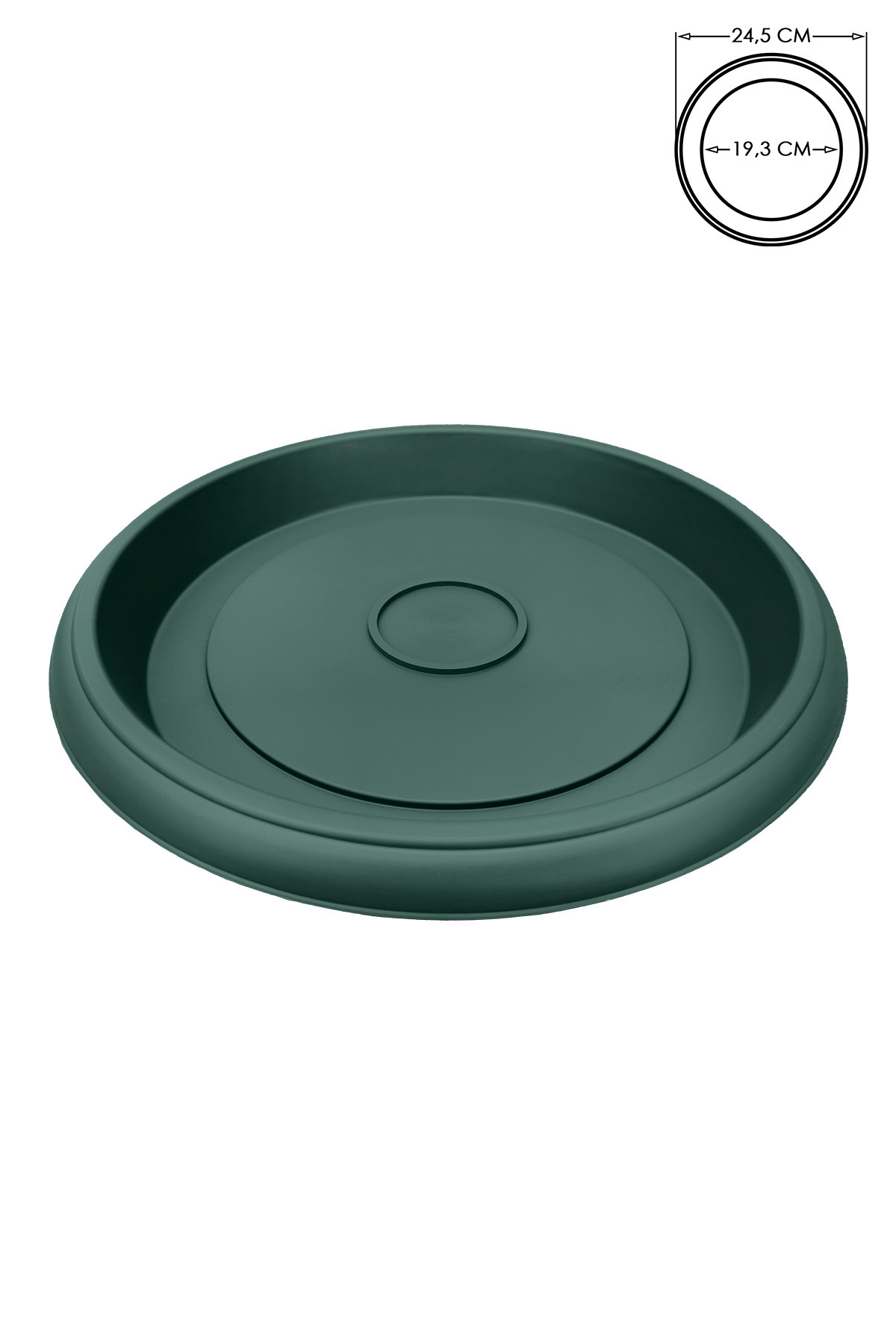 Pot Plate 24.5cm Villa Violet Drop Belt Authentic No7 Plate Green Serinova Plastic