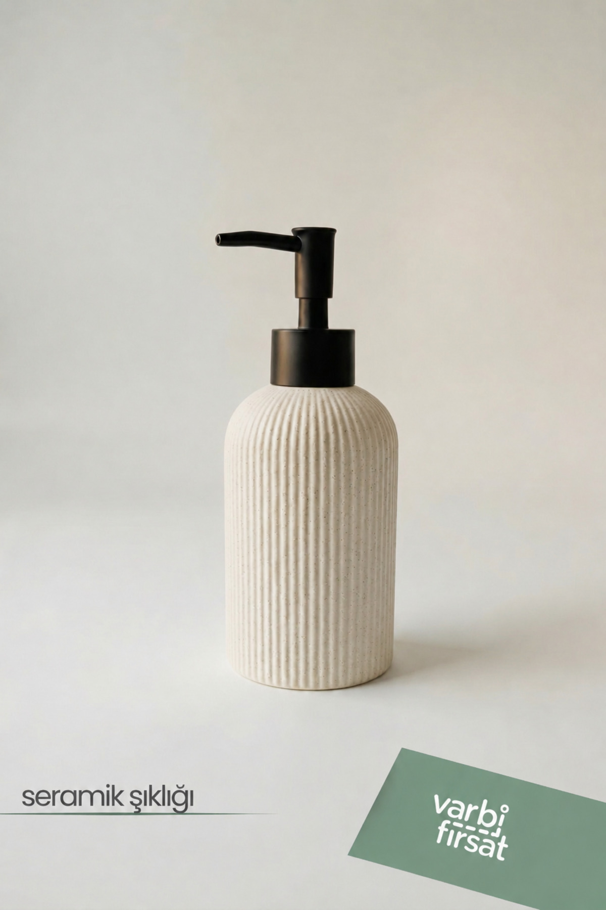 Modern Patterned Ceramic Soap Dispenser 180 ml