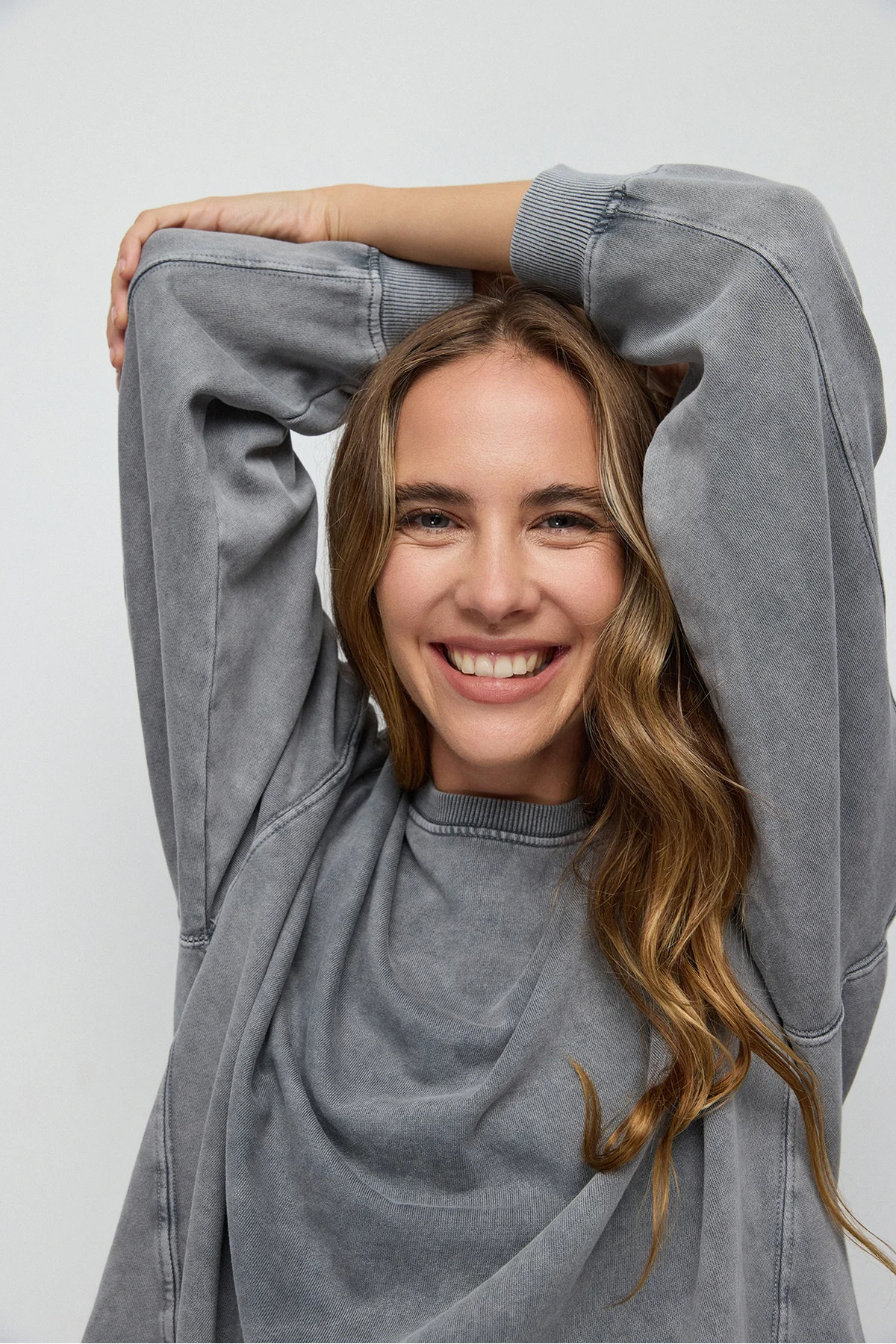 No Matter What Soluk Efektli Oversize Sweatshirt görsel 5