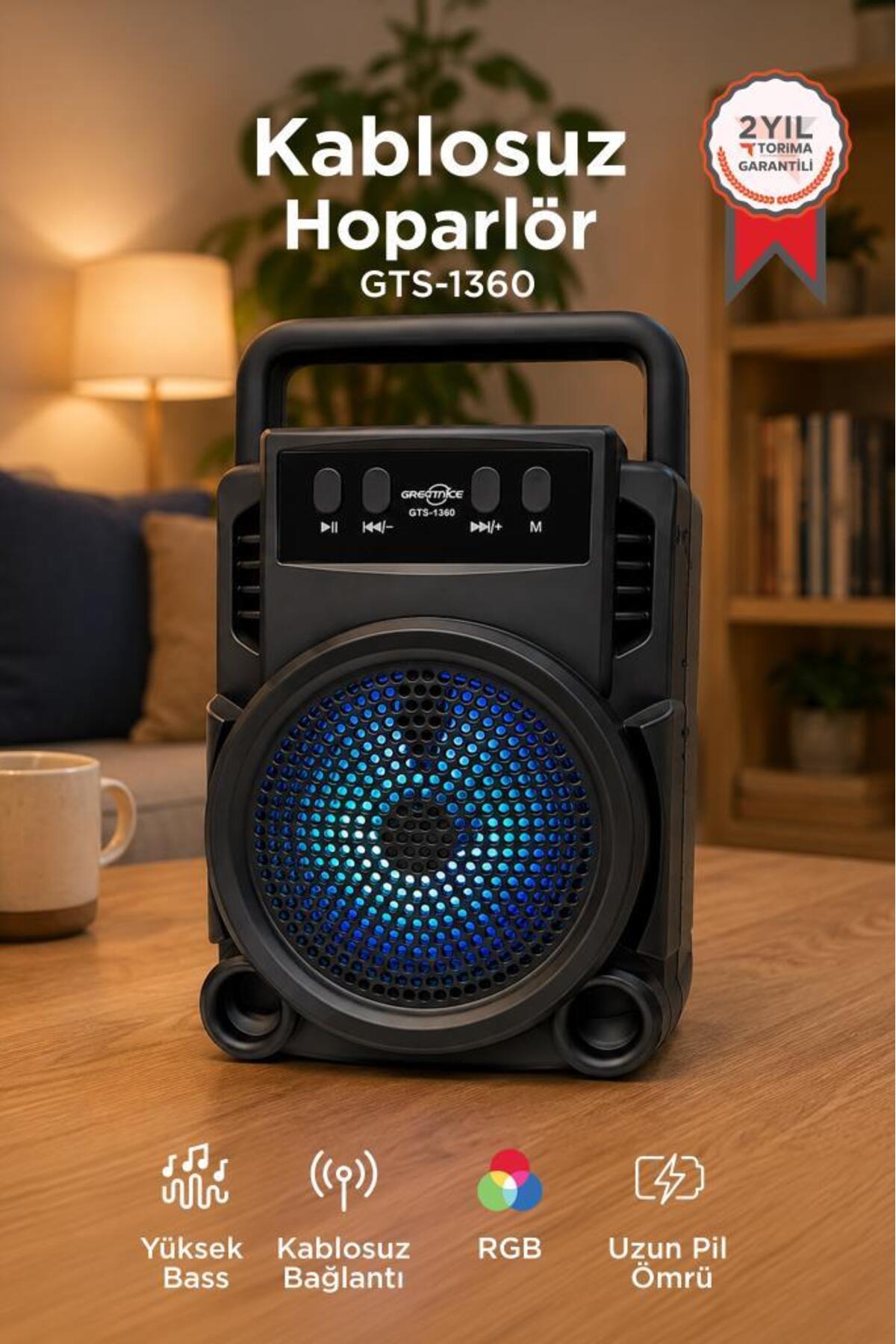 Torima Bluetooth Hoparlör Wireless Extra Bass Speaker GTS-1360