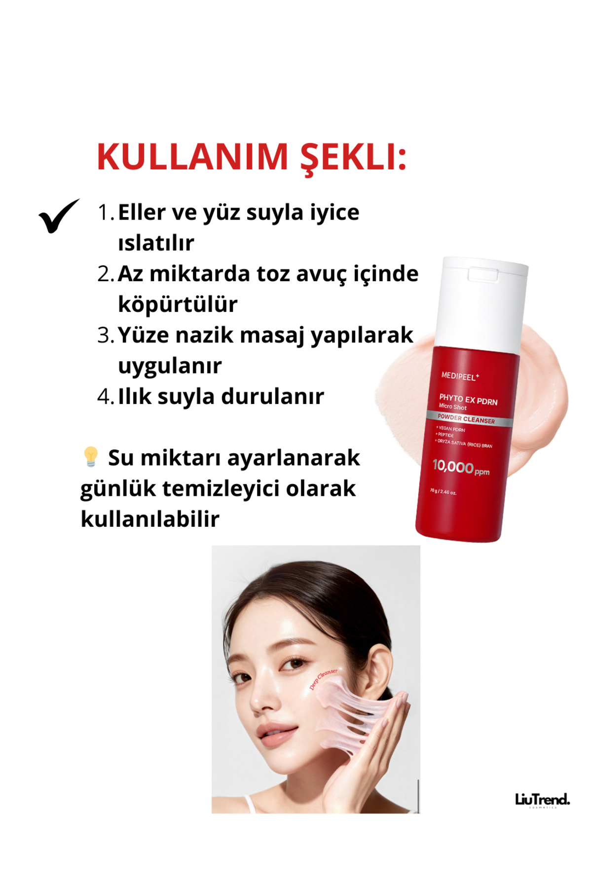 Phyto EX PDRN Micro Shot Powder Cleanser 70 g PDRN içeren yüz temizleme pudrası — M0454 — تصویر 5 از 6