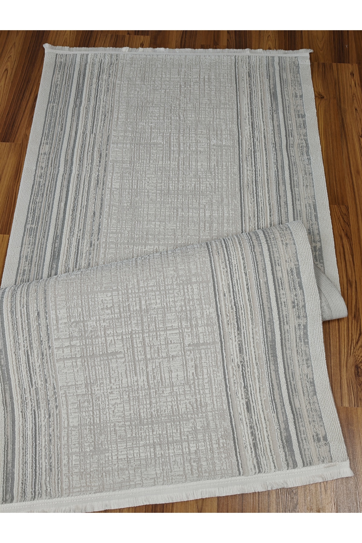 4 Square Meters - 6 Square Meters Bamboo Style Modern Woven Living Room Kitchen Carpet Antiallergic Beige