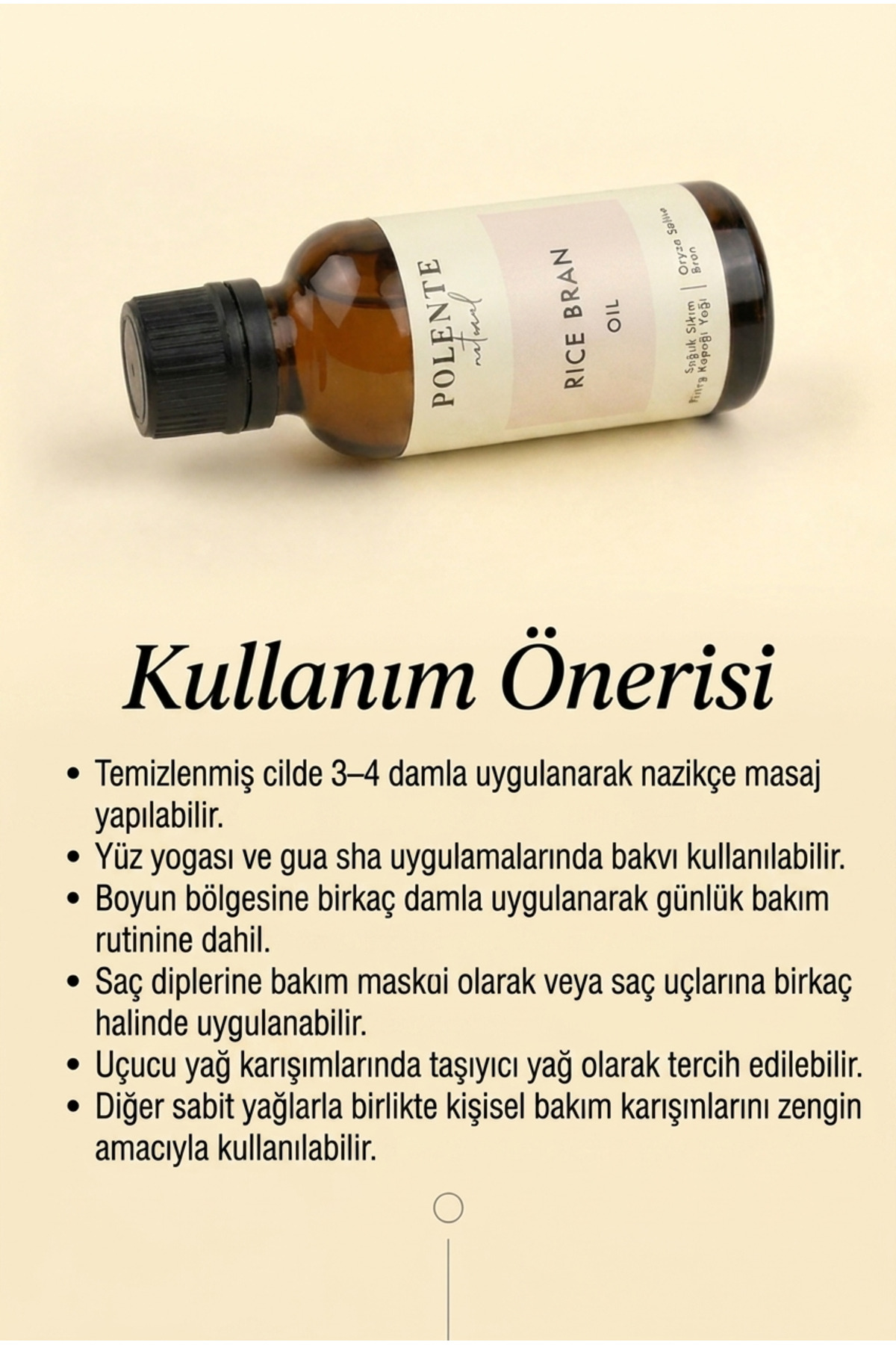 Soğuk Sıkım Pirinç Kepegi Yağı 30 ml — Oryza Sativa Bran Oil — تصویر 5 از 5