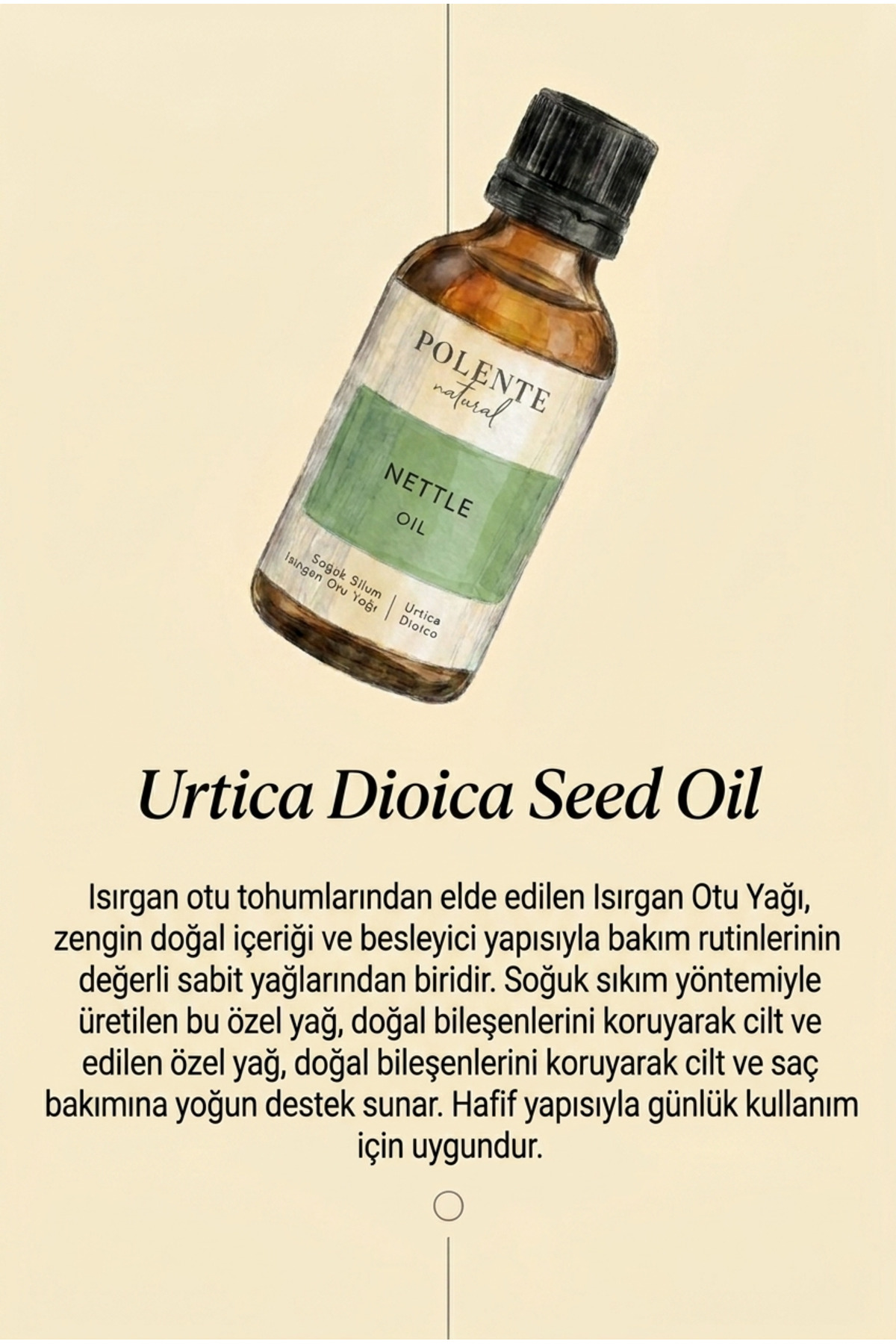 Isırgan Otu Yağı - Soğuk Sıkım (50 ml) — Urtica Dioica Seed Oil — تصویر 3 از 5