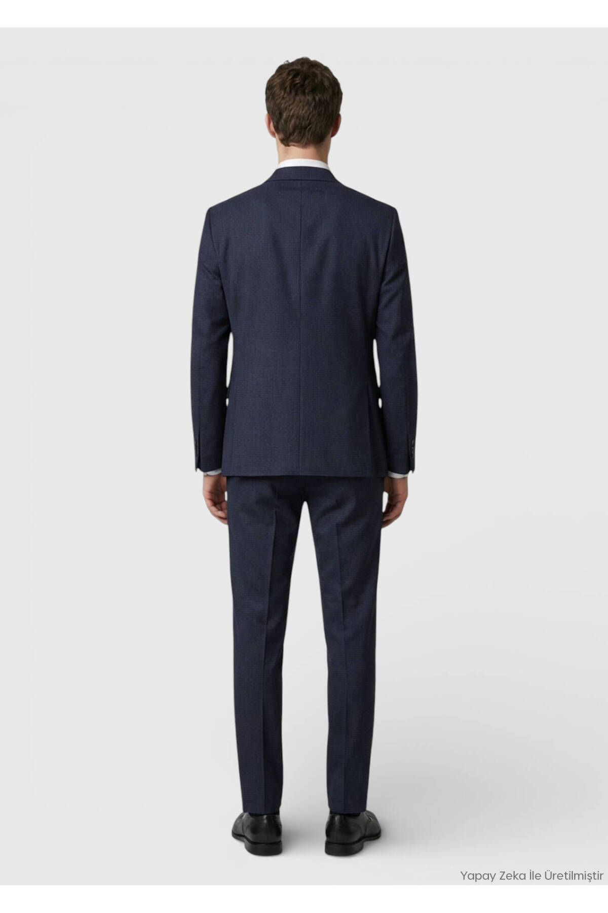 Ramsey Antrasit Kareli Zeroweight Slim Fit %100 Yün Takım Elbise görsel 4