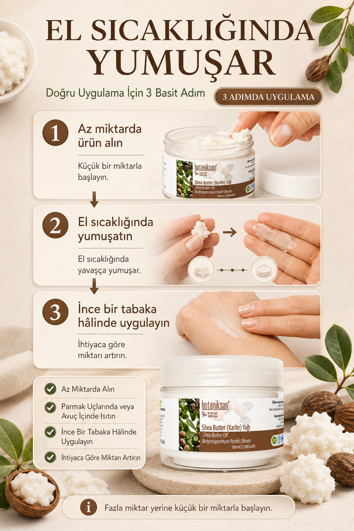 Shea Butter (karite) Yağı 100 ml — SHEA BUTTER (KARİTE) YAĞI 100ML — تصویر 3 از 8