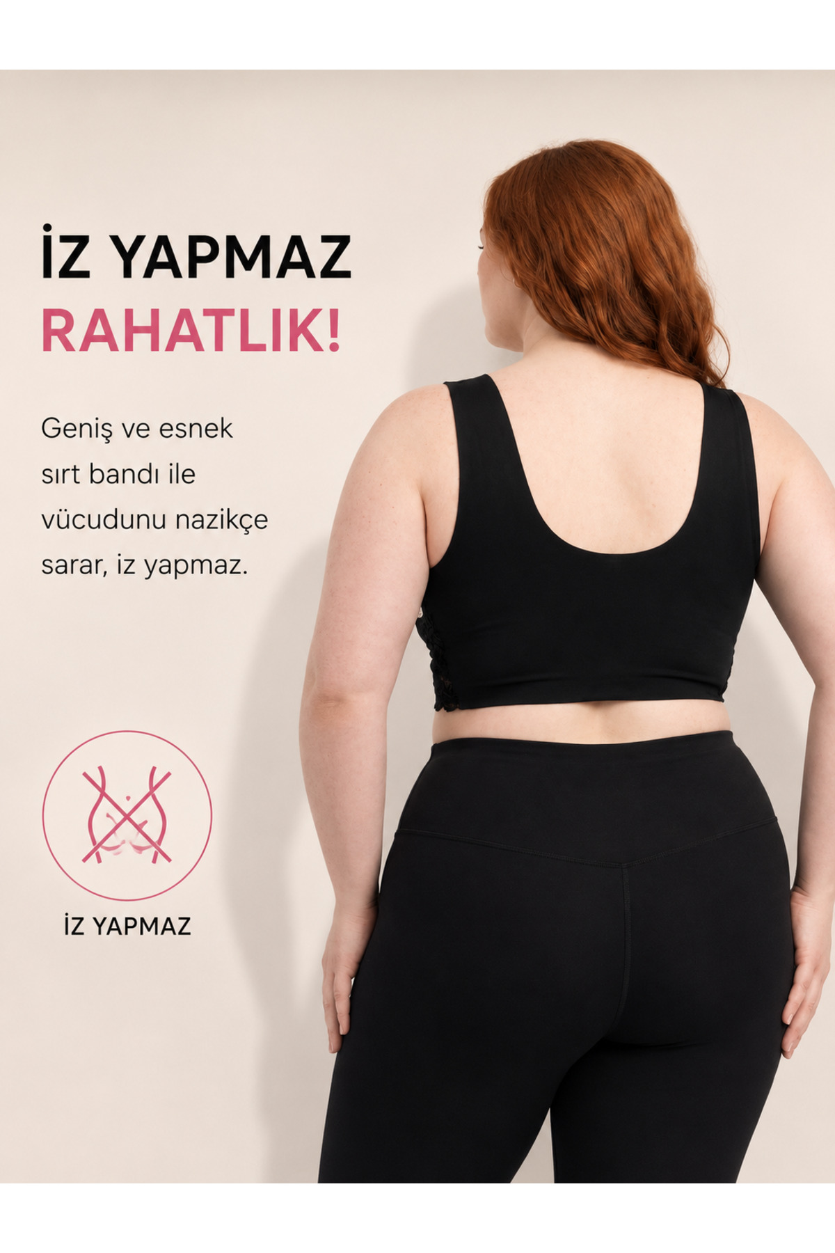 Fityen Kadın Rahat Sütyen Kopçasız Balensiz Dikişsiz Kalın Askılı Pedli Bralet Büstiyer görsel 5