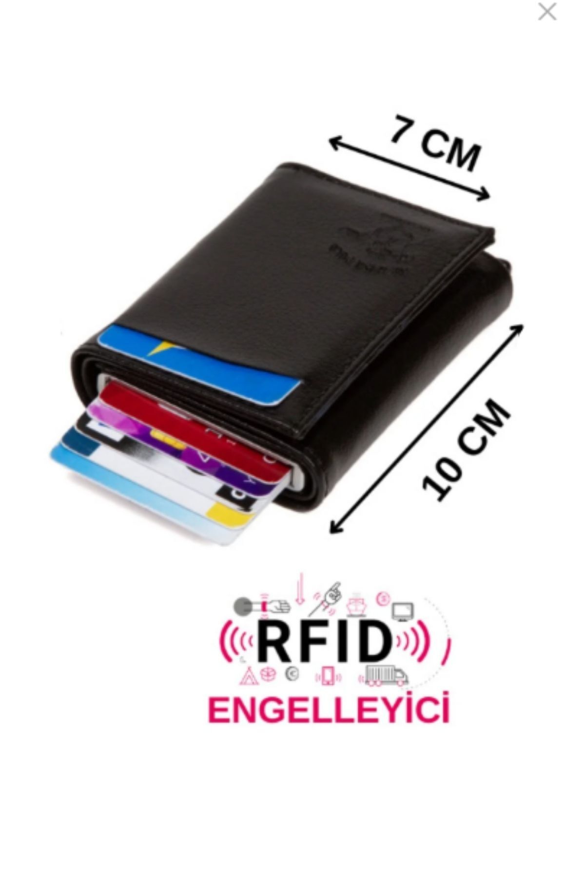 NEWISH POLO ACCESSORIES Erkek Siyah Çelik Kasalı Hakiki Deri El Ve Omuz Çantası Ayarlanabilir Askılı (Küçük Boy) ve Cüzdan görsel 7