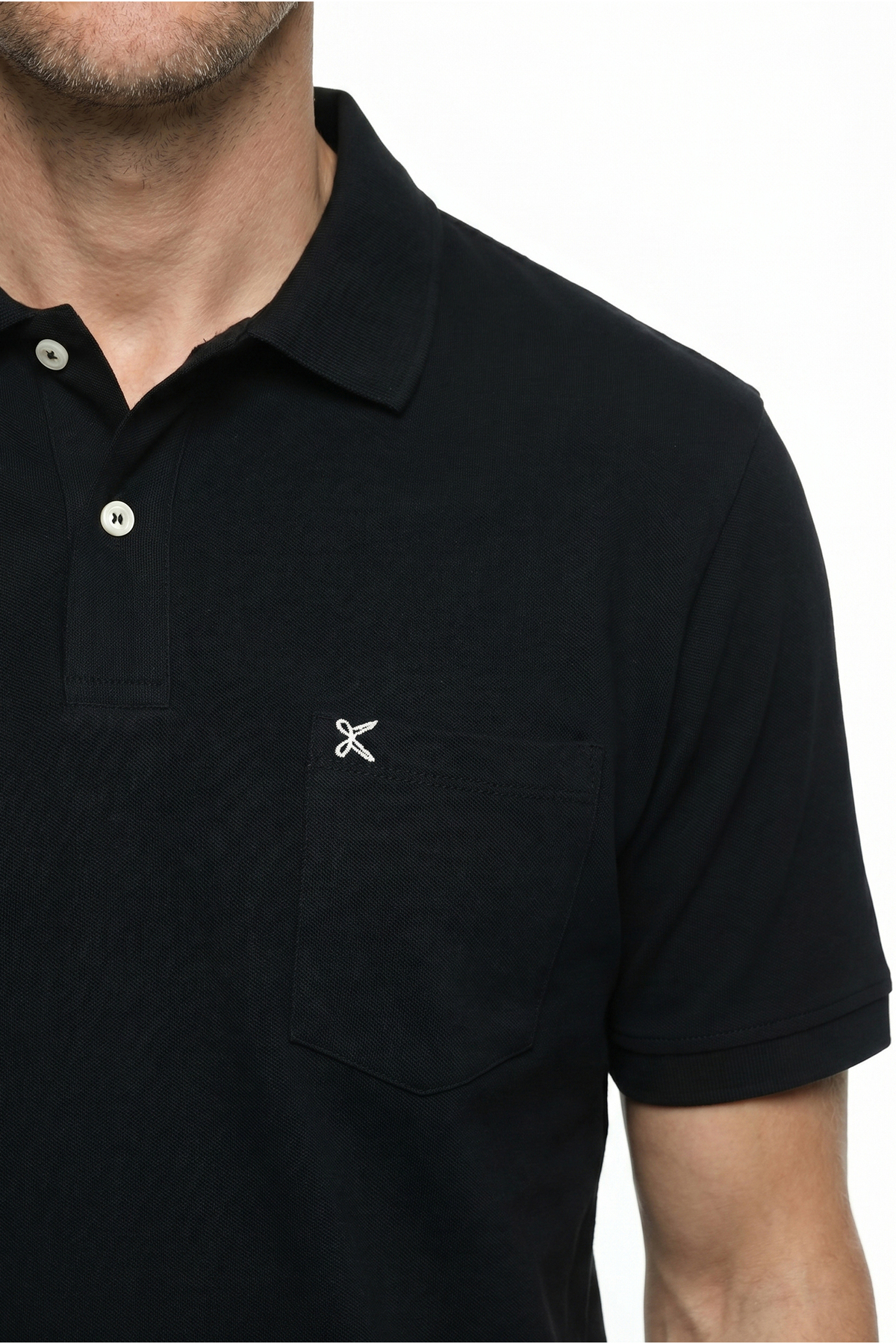 Kiğılı Polo Yaka Regular Fit Cepli Nakışlı %100 Pamuk Tişört görsel 4