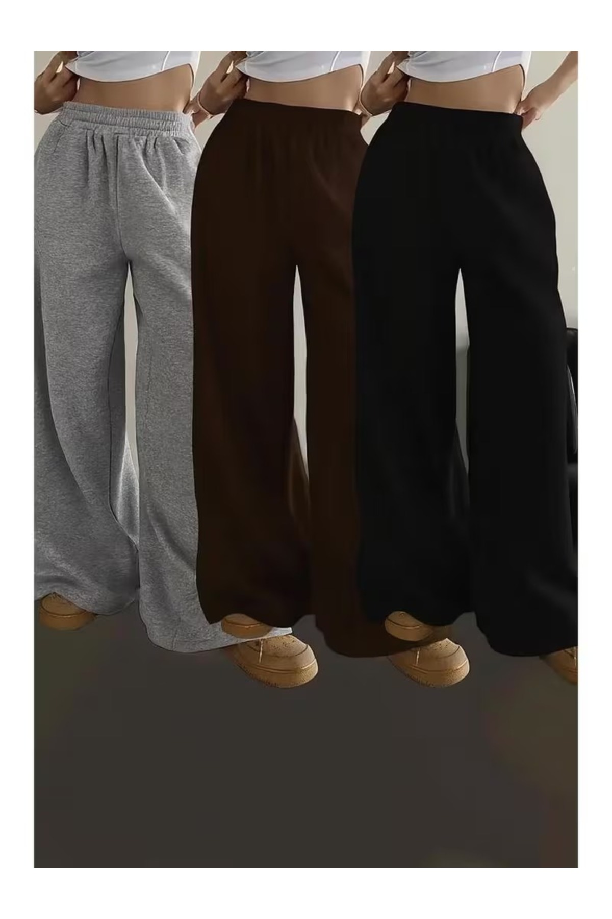 ZİYMO 3 LÜ SET BÜYÜK BEDEN BAGGY EŞOFMAN ALTI