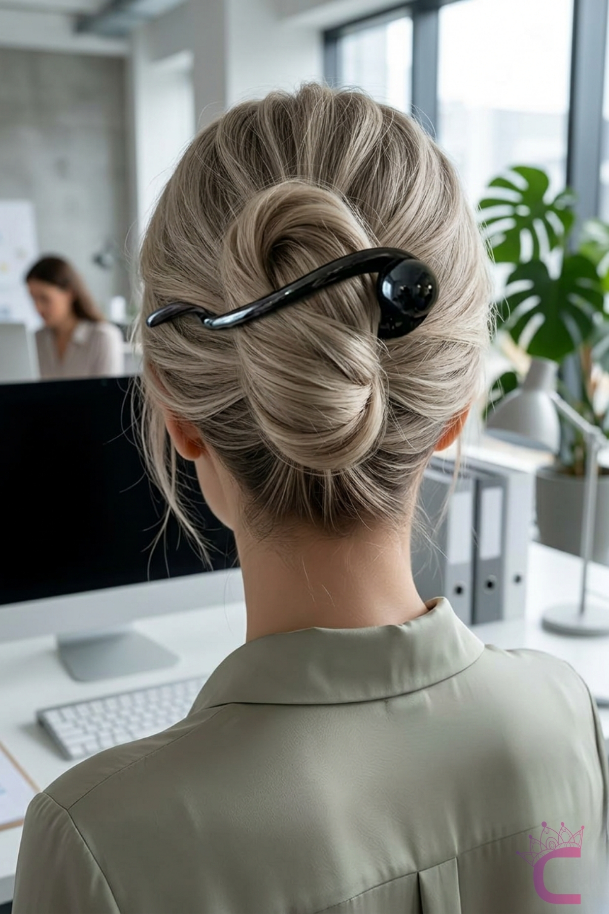 Minimalist Black Pearl Pinch Acetate Banana Hair Bun Buckle 11cm- French Style Retro Clip On Buckle