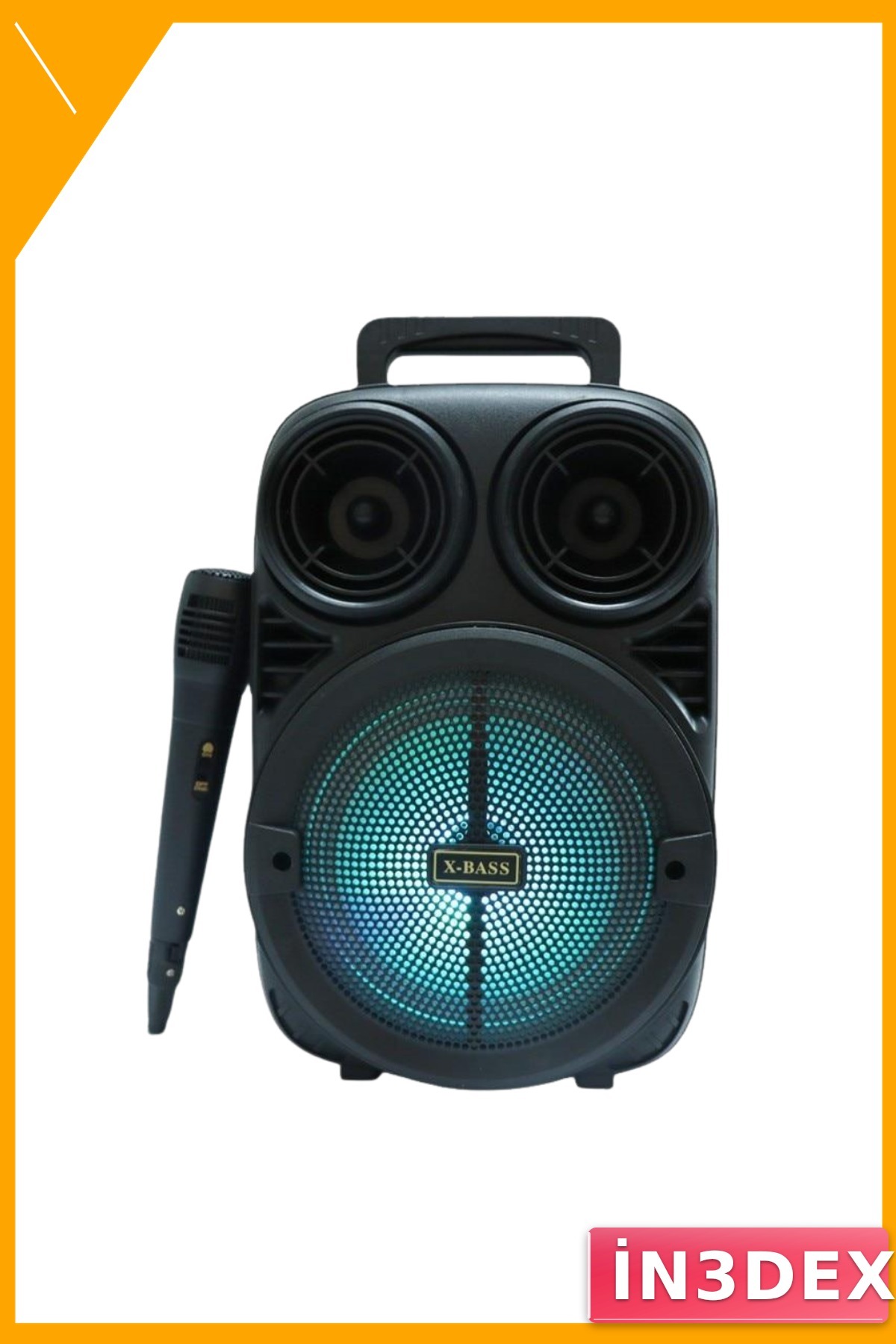 Bluetooth Karaoke Hoparlör 6.5 İnç Mikrofonlu RGB Işıklı Kablosuz Taşınabilir