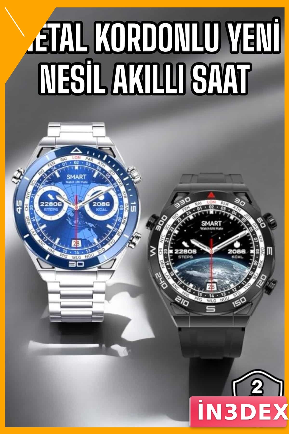 Arama Cevaplayan Akıllı Saat Sağlık Takibi Nabız Uyku Spor Modları