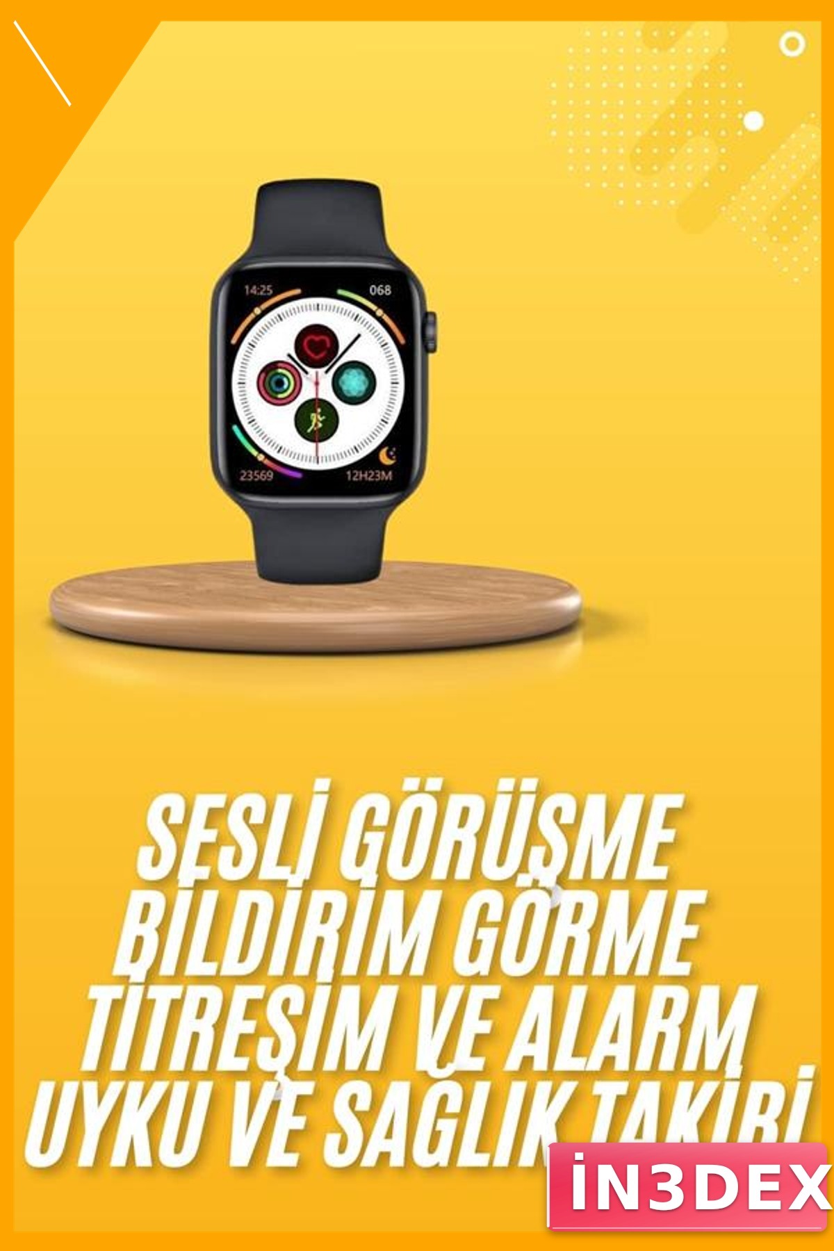 Dokunmatik Ekran Akıllı Saat 12 Tema Değiştirme Su Geçirmez Unisex