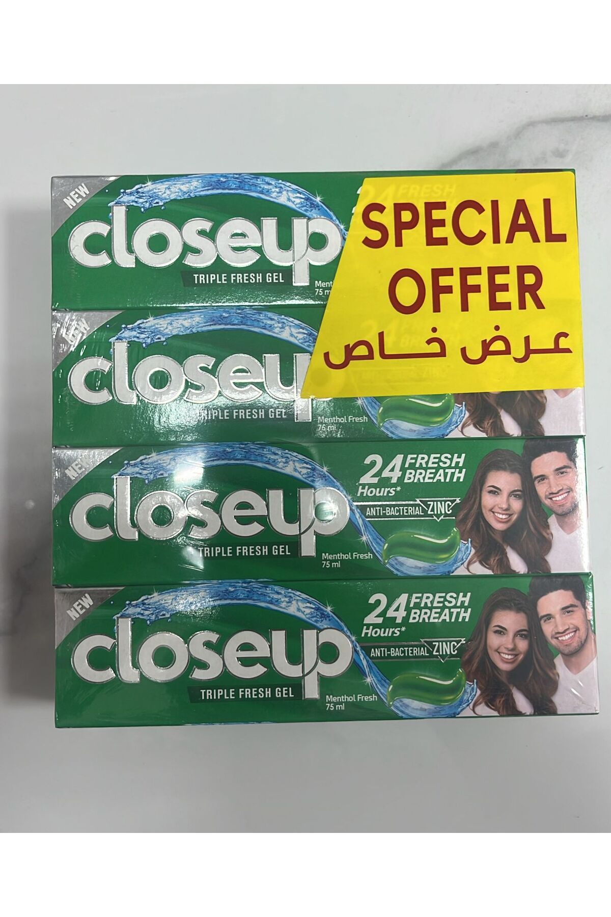Closeup Close-Up Toothpaste 75ML Green - Pack of 4