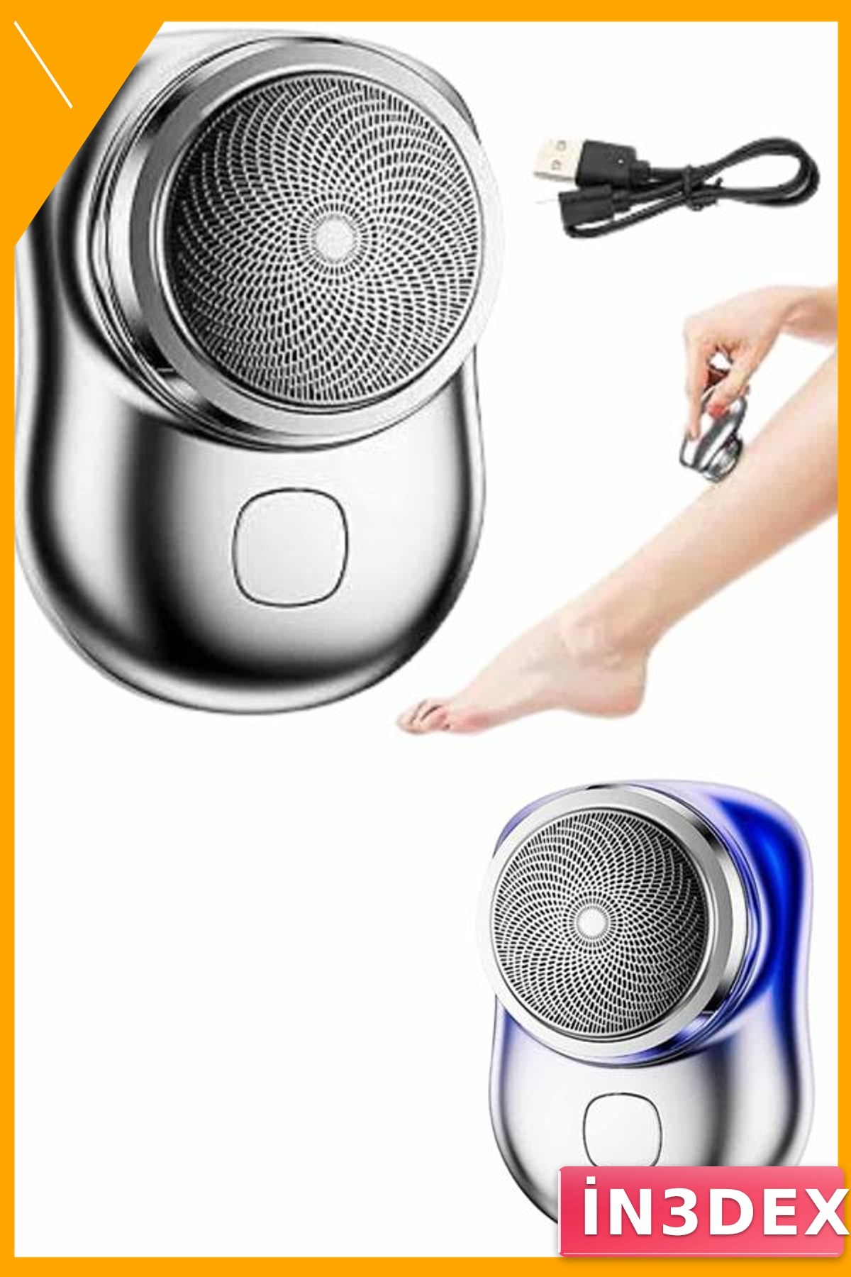 Taşınabilir USB Şarjlı Kablosuz Mini Tıraş Makinesi 6500 RPM Sessiz