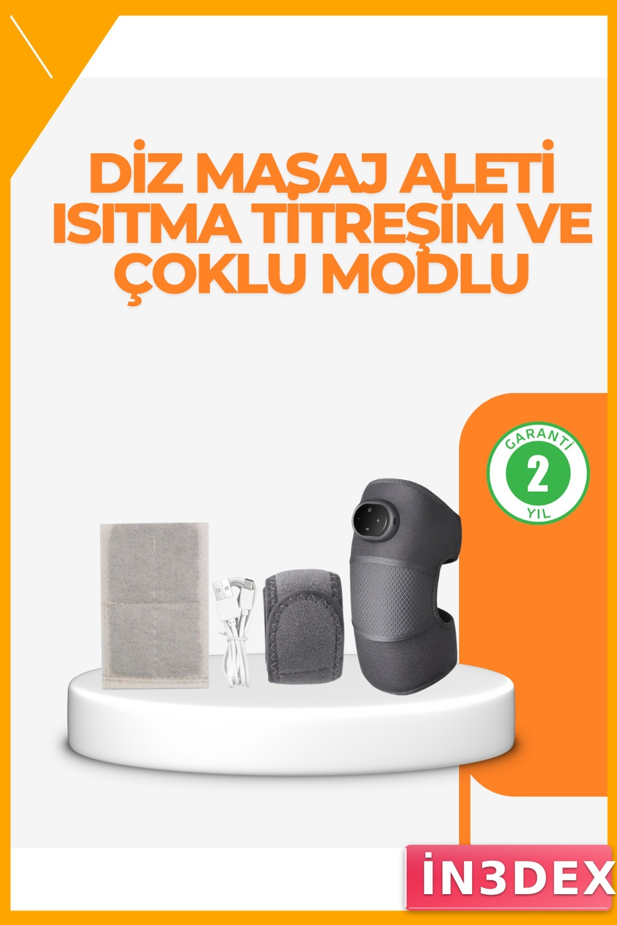 3D Rezonanslı Diz Masaj Cihazı Isı ve Titreşim Terapisi