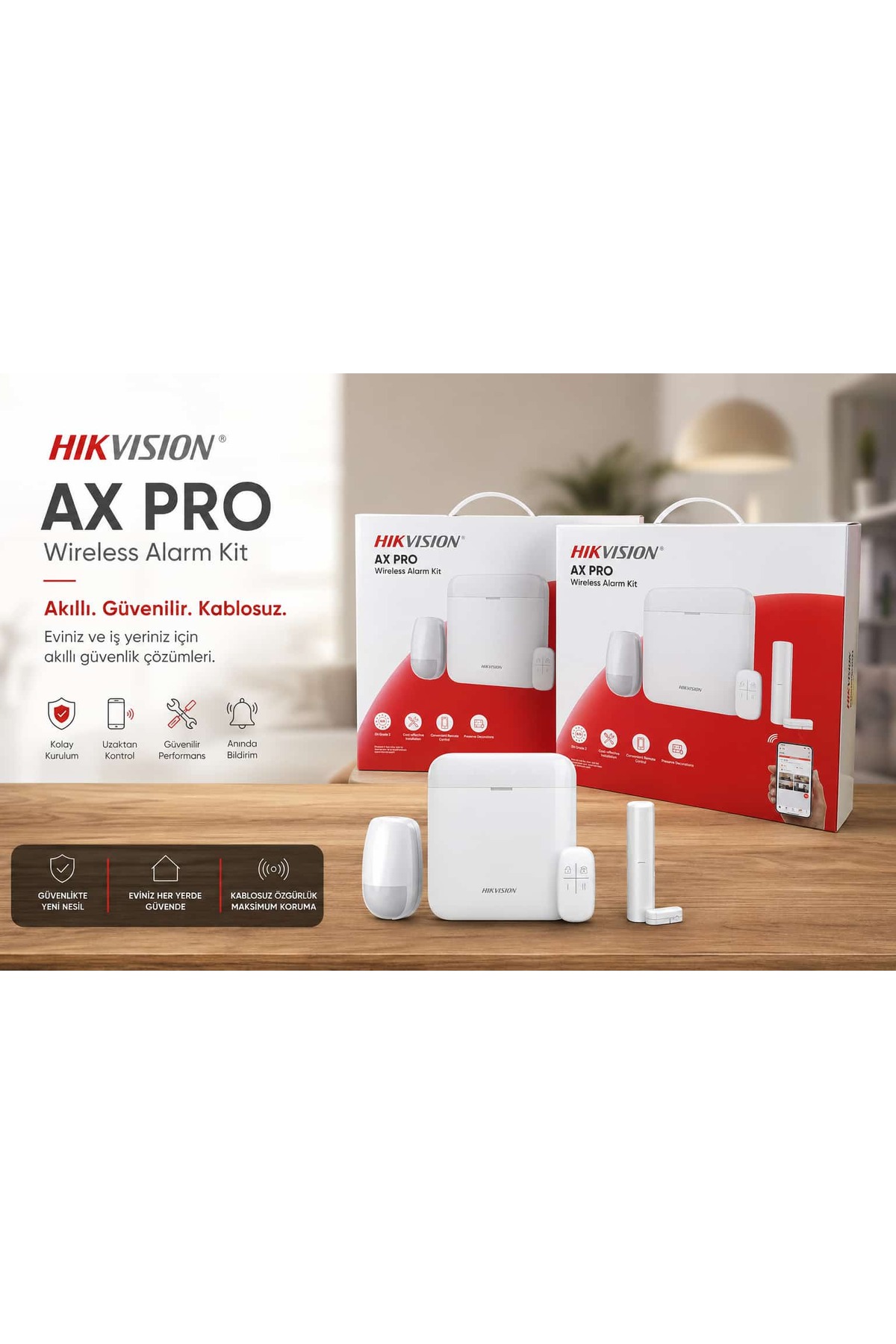 Hikvision DS-PWA64-KIT-WE AX PRO Kablosuz Alarm Seti - Fiyatı