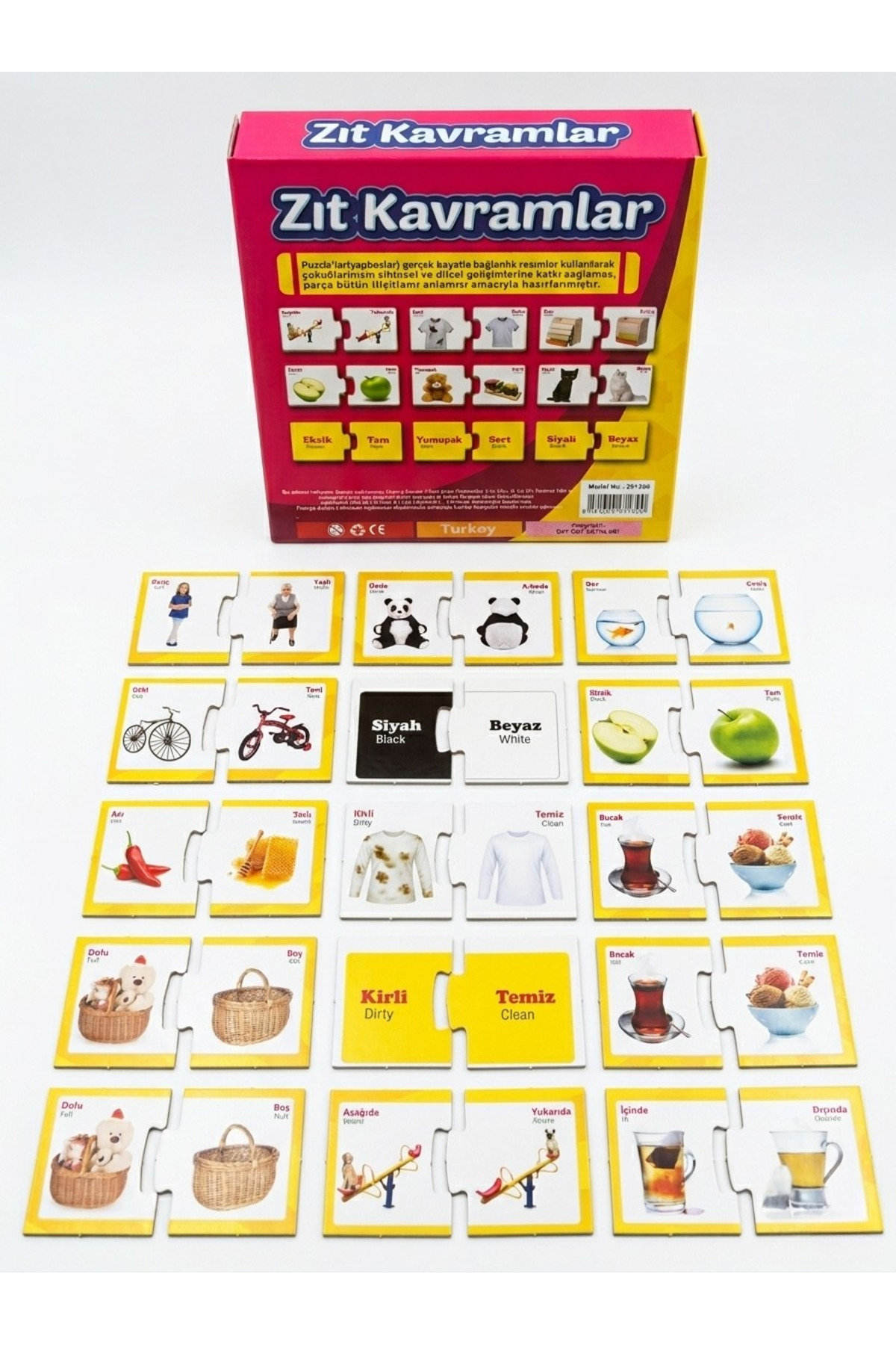 The Monarch Co Eğitici Zıt Kavramlar Puzzle Eşleştirme Kartları