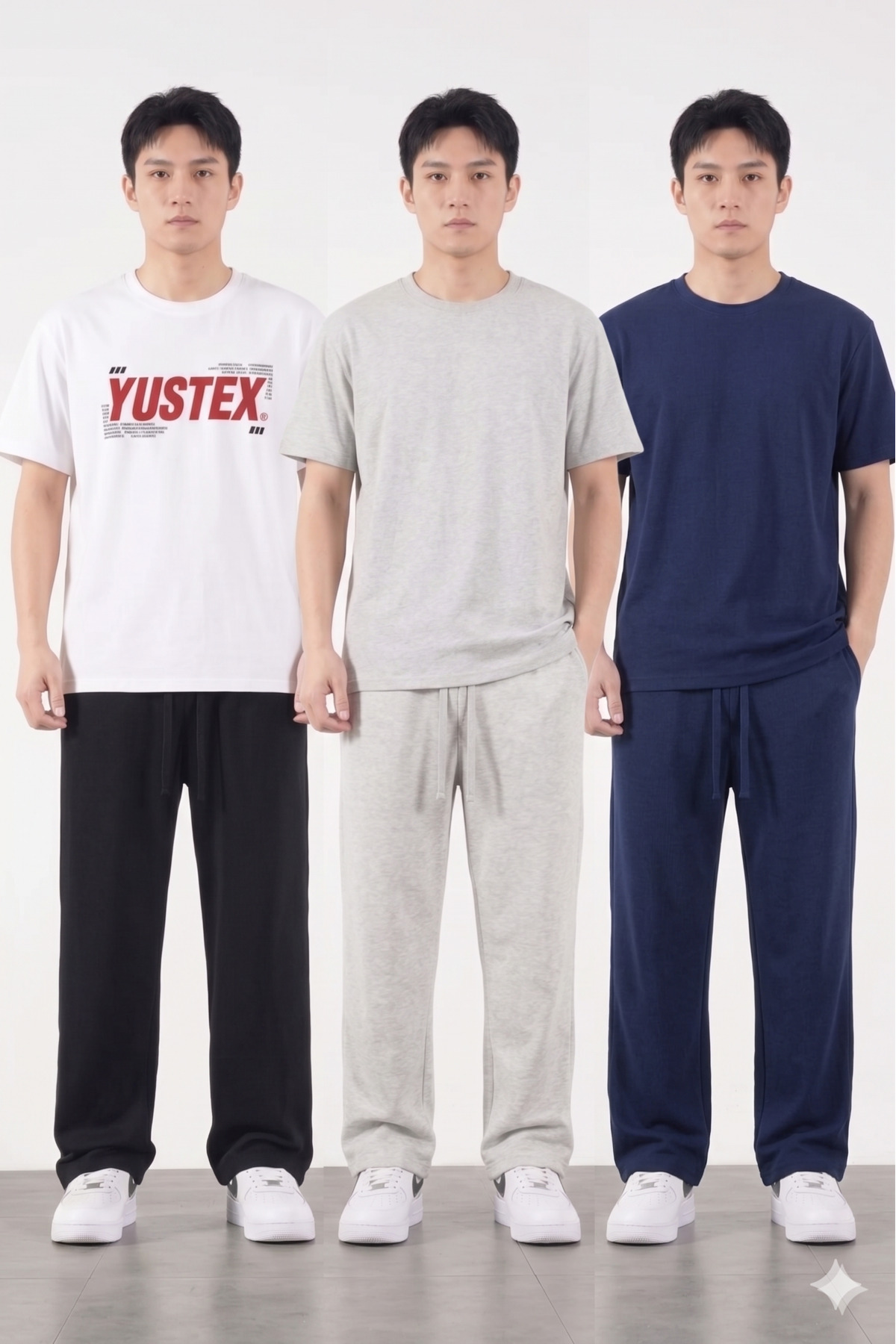 CANDERO Erkek 3'lü Eşofman Altı- Siyah - Gri - Lacivert - Oversize Rahat Casual Günlük Eşofman Beli Bağcıklı Ayarlanabilir Yıkamalı Kumaş