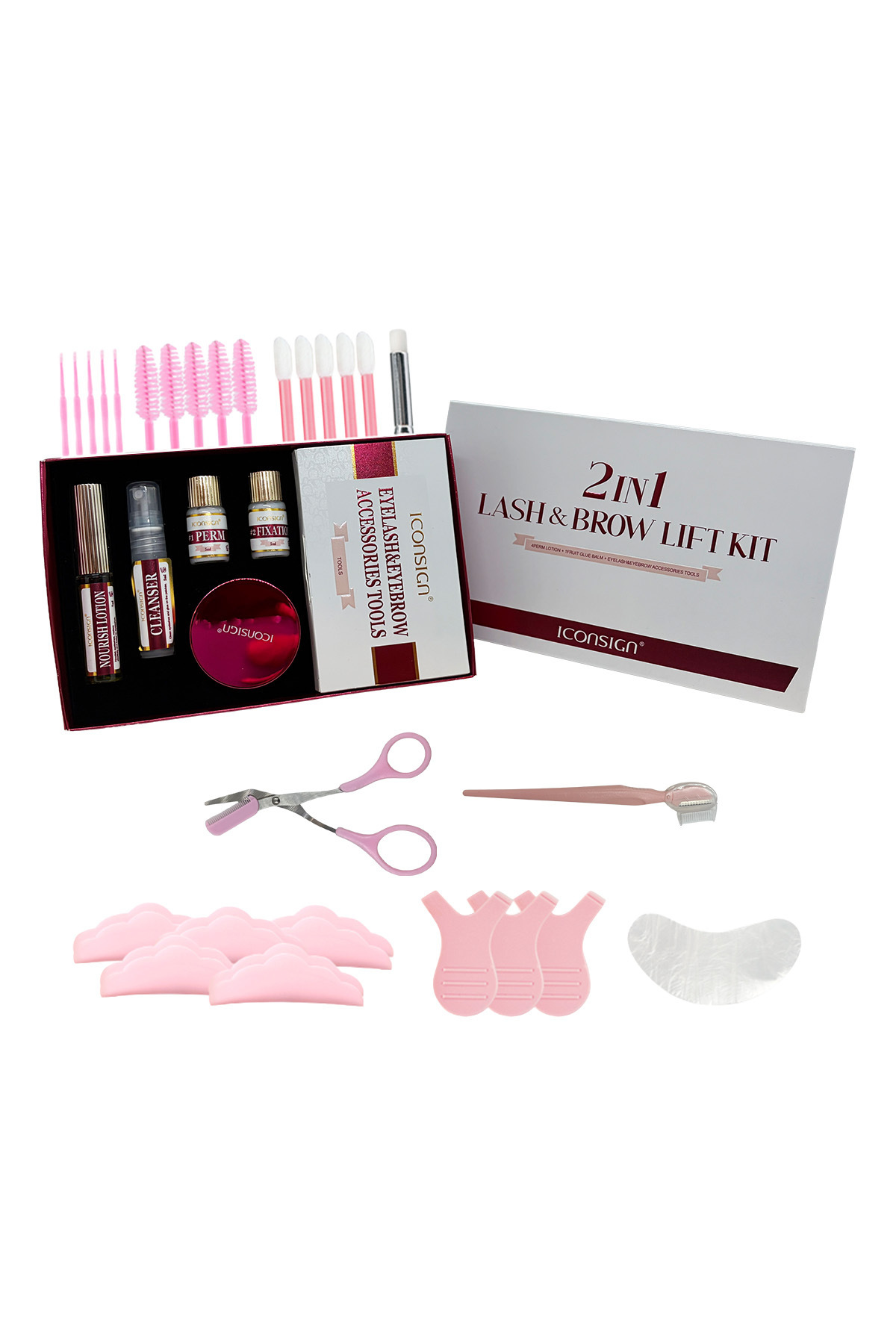 iconsign Lash Lift 2in1 Yeni Kirpik Lifting Seti, Lash Lift, Kirpik Perma ve Kaş Laminasyon Seti-YENİ BALM YAPIŞTIRICILI-(Pro Set)