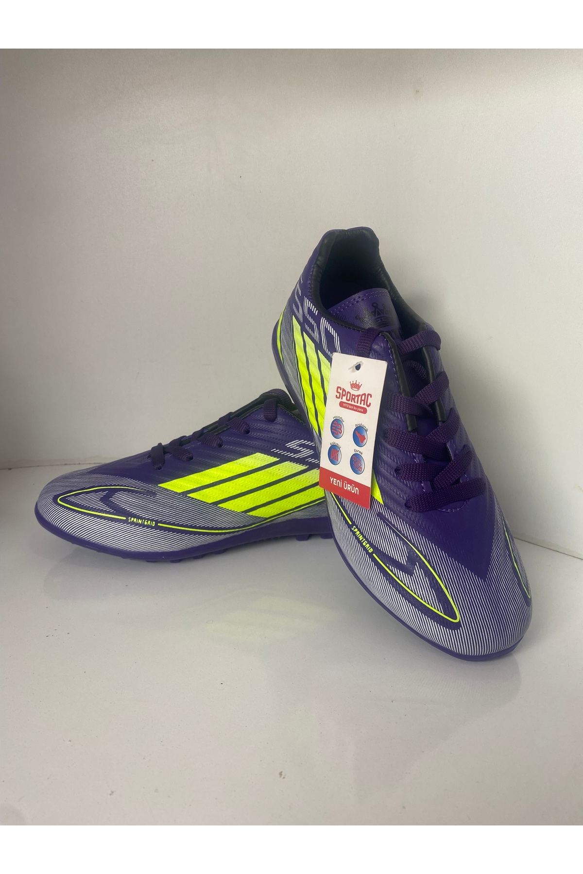 SPORTAÇ kaydırmaz tabanlı futsal çorapsız halı saha ayakkabısı görsel 7