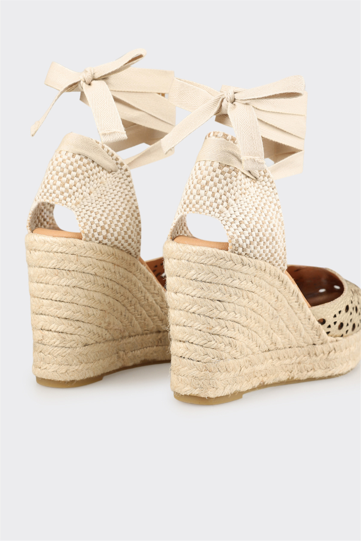 Elle Shoes Gold Kadın Dolgu Topuk Ayakkabı görsel 4