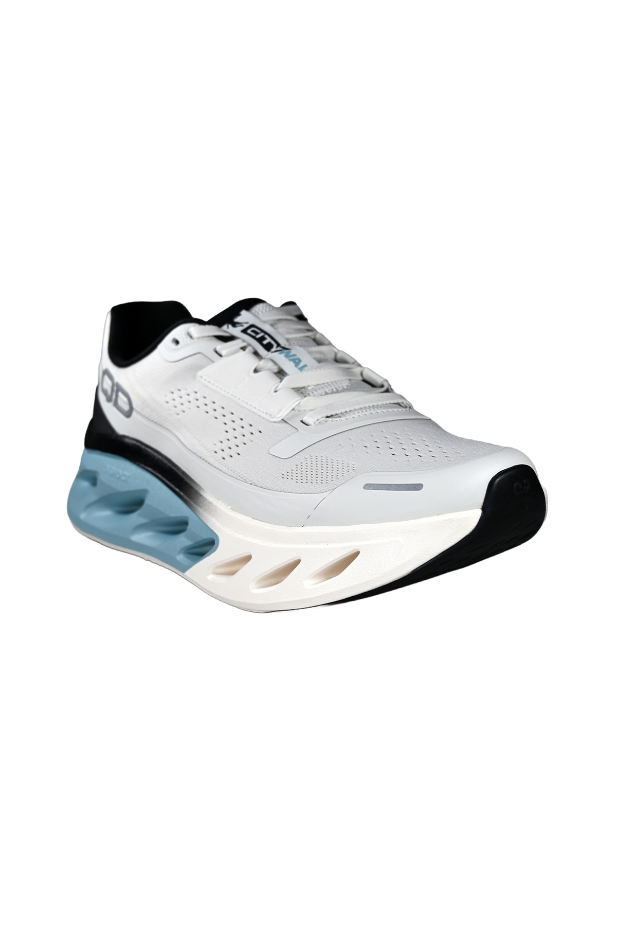 MARCOMEN ERKEK ULTRA HAFİF DARBE EMİCİ KALIN TABAN SPOR SNEAKER GRİ - MAVİ görsel 2