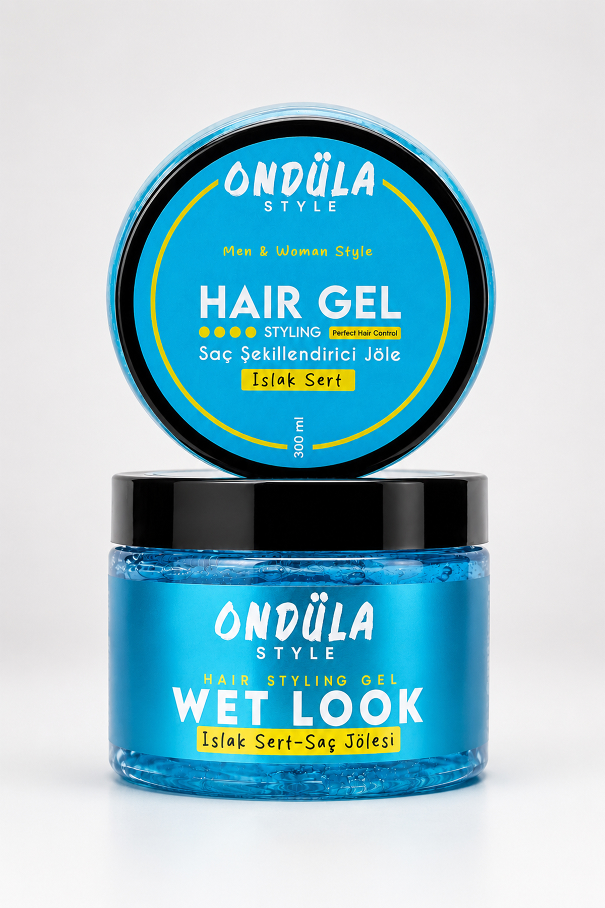 Wet Look Islak Sert Tutuş Saç Şekillendirici Jöle 300 ml — ondüla-style-blue-wet-look — تصویر 4 از 4