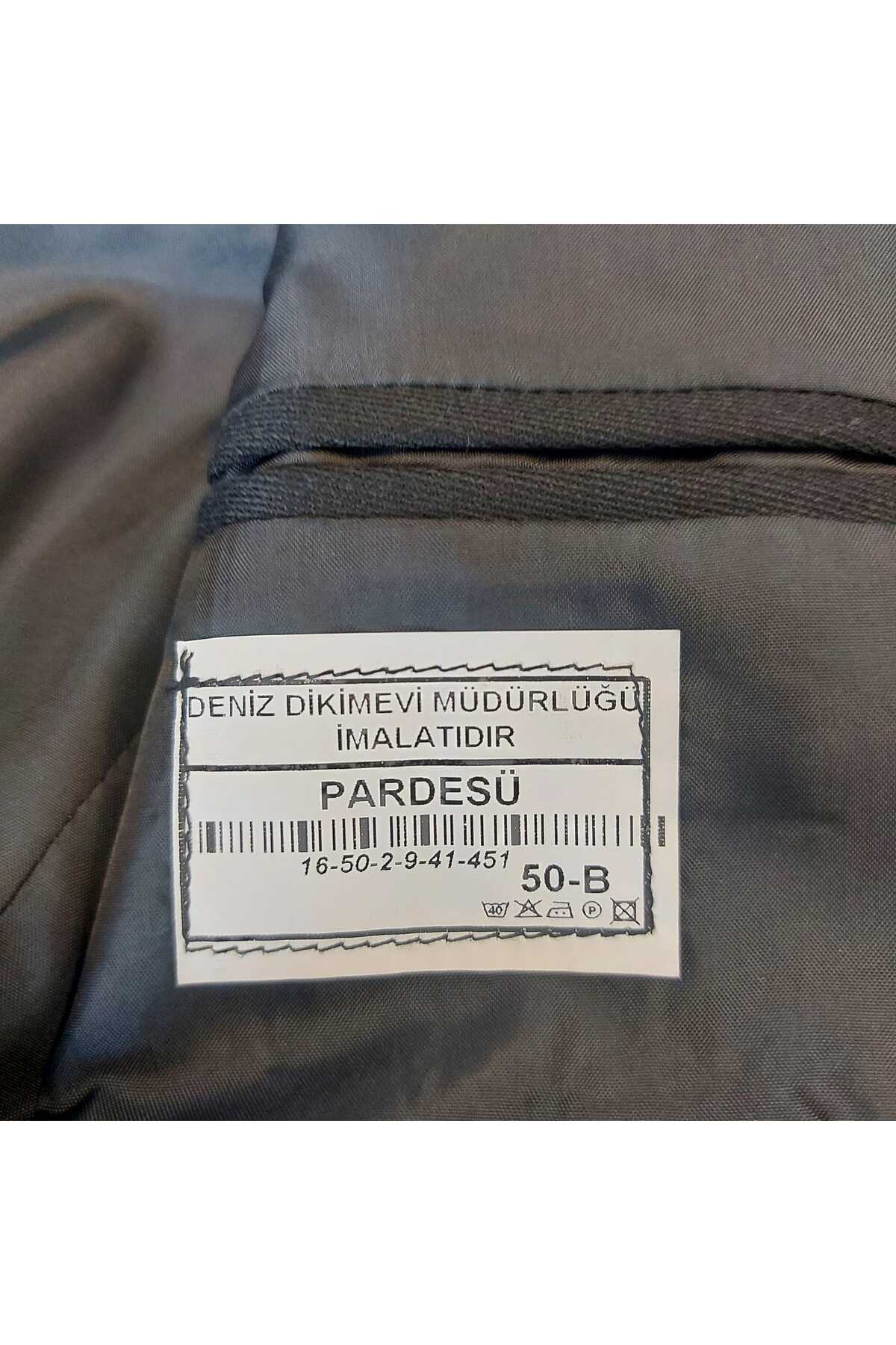 kho military design Siyah Renk Deniz Kuvvetleri Sb. Pardesü Unisex (50-B/M-L Beden) Sıfır Ürün görsel 2
