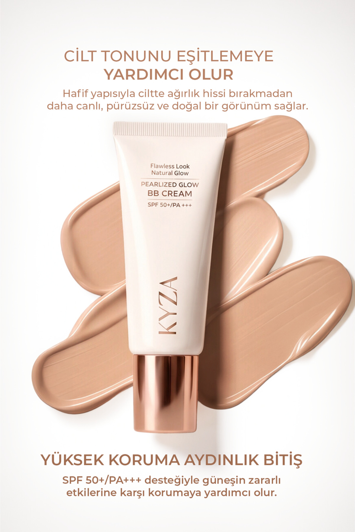 کرم BB Pearlized Glow Medium 02 SPF 50+ | ظاهر درخشان پوست 30 میلی لیتر — قهوه‌ای KYZ-BB — تصویر 3 از 8