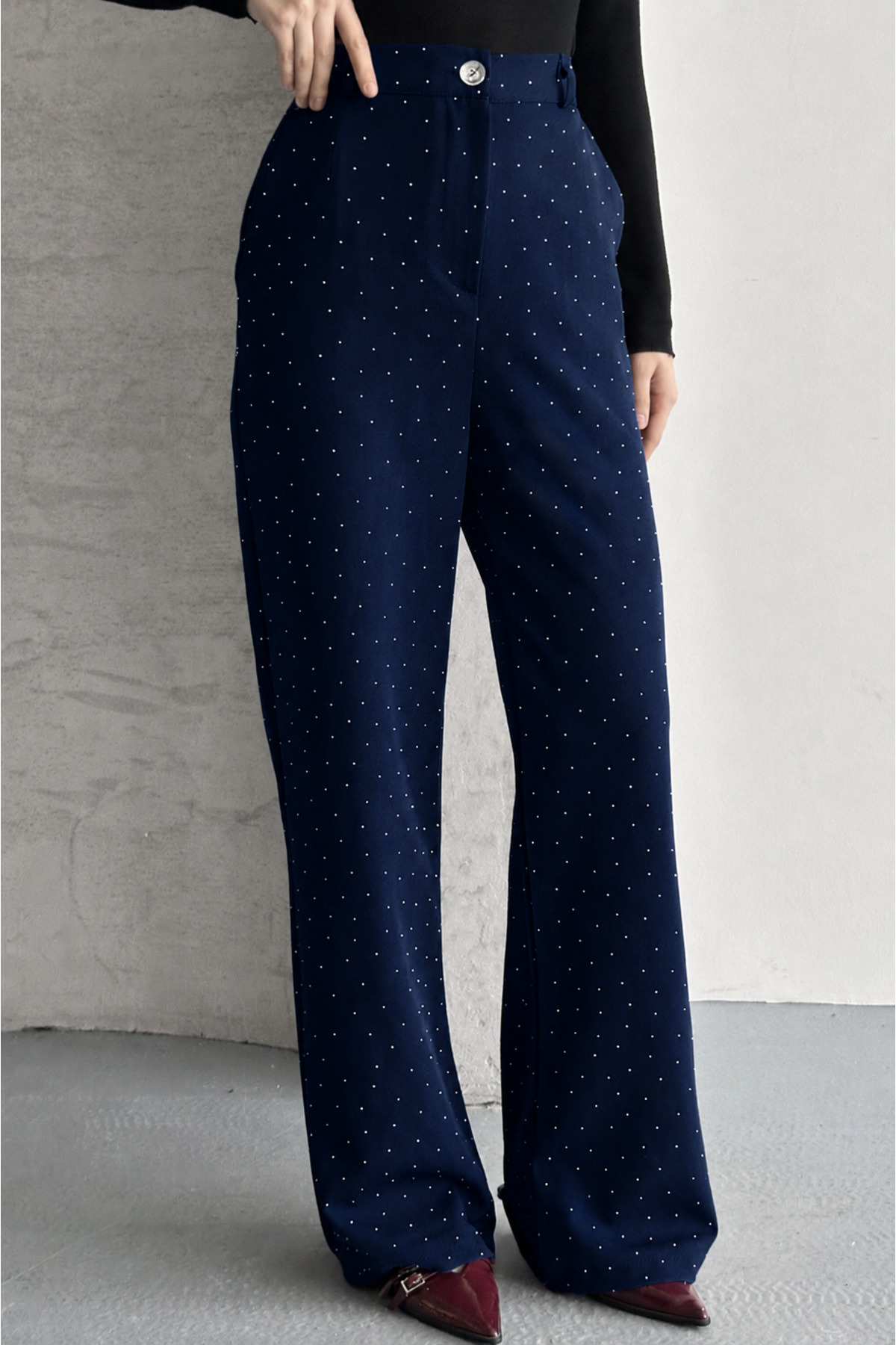 Women's Stone Palazzo Pants High Waist Wide Leg Wide Leg Pants